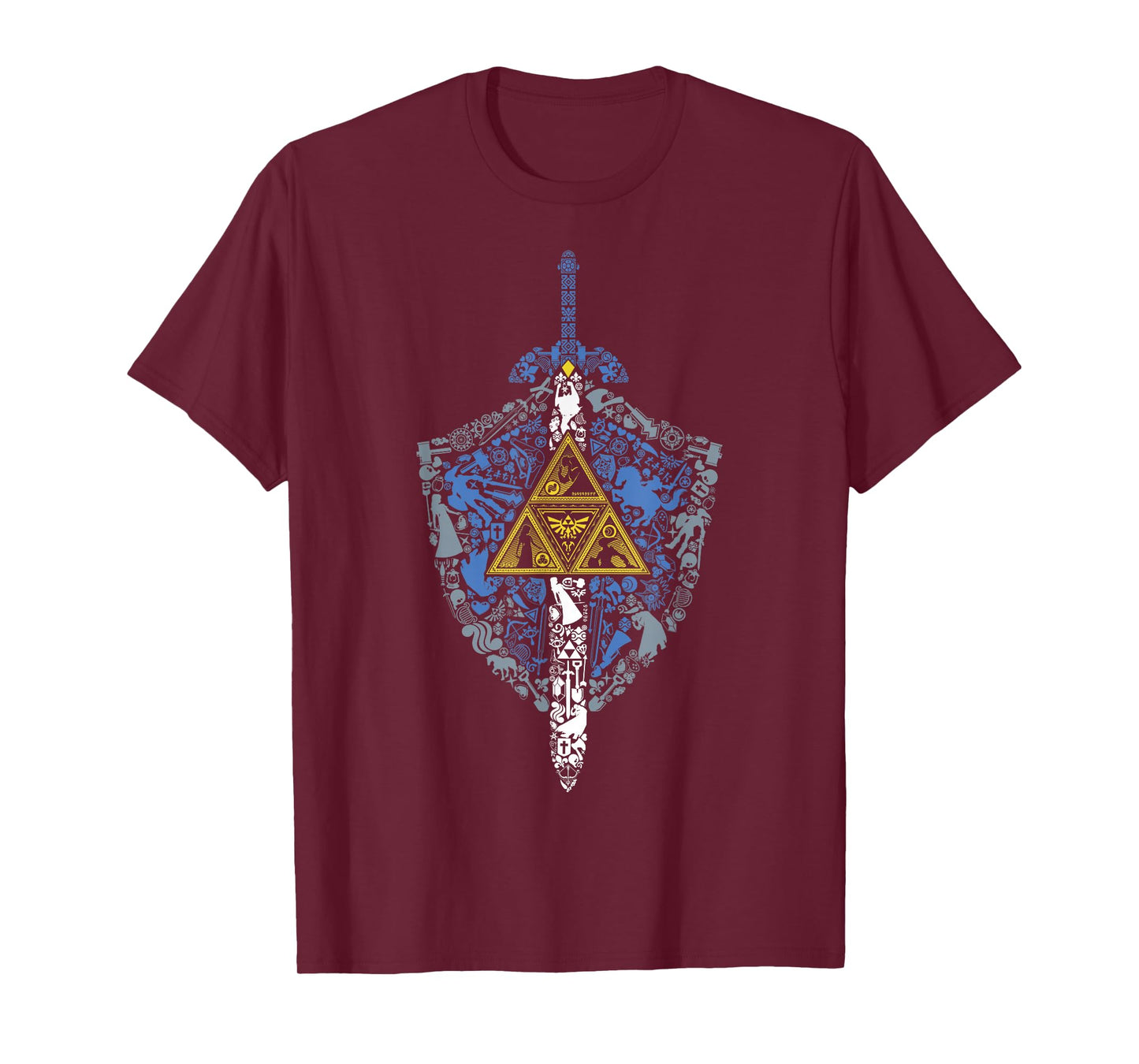 Nintendo Zelda Hylian Shield Element Icons Graphic T-Shirt T-Shirt