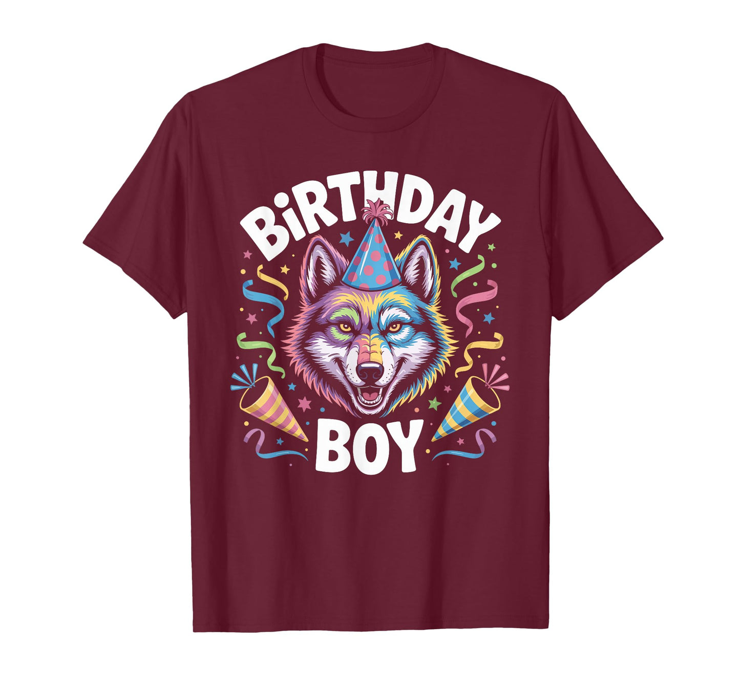 Birthday Boy WOLF Shirt Cute WOLF T Shirt for Birthday Wolve T-Shirt