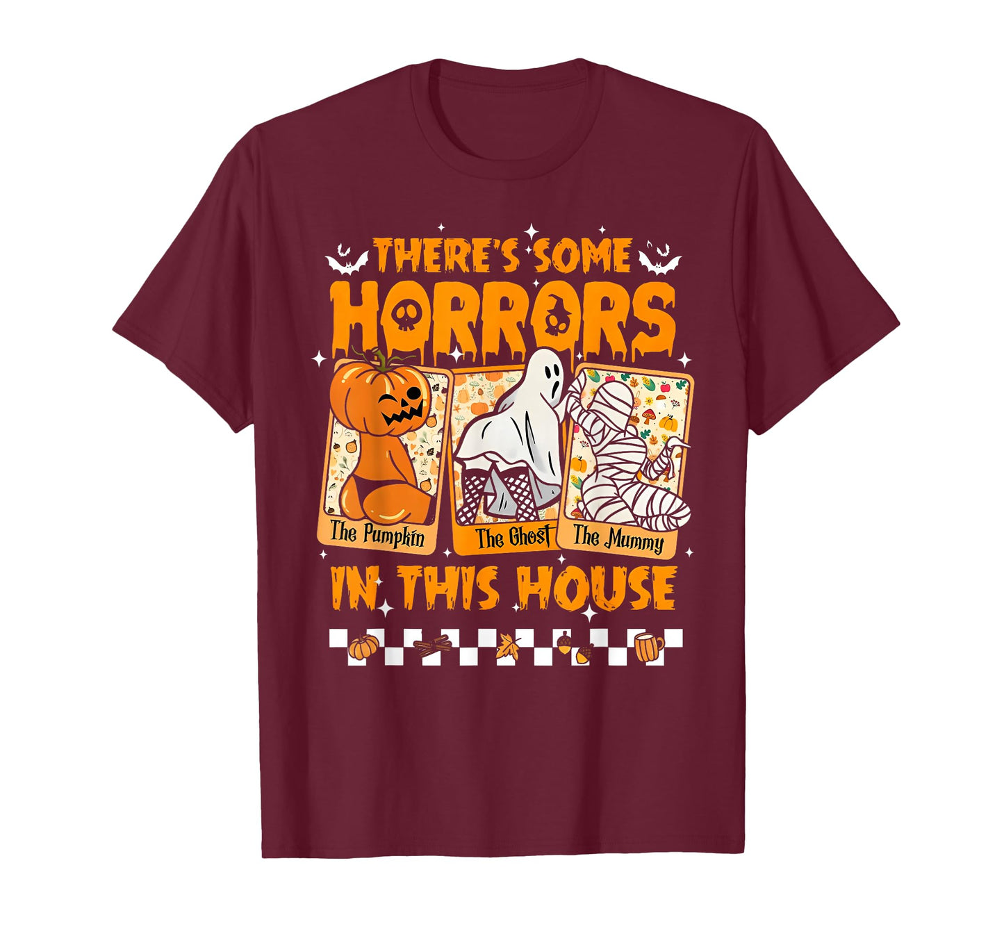There's Some Horrors in This House Funny Horror Characters T-Shirt