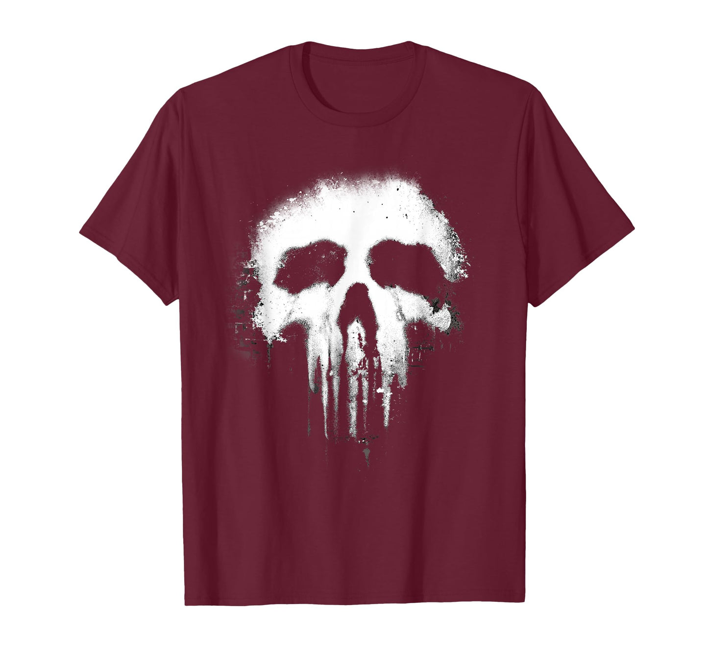 Marvel The Punisher Scary Grungy Skull Logo T-Shirt