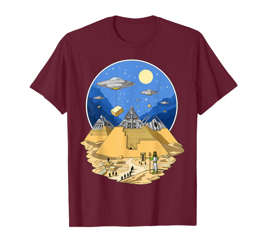 Ancient Egyptian Pyramid Alien UFO Space Aliens T-Shirt