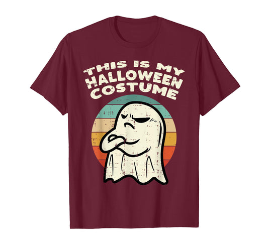 This Is My Halloween Costume Ghost Retro Men Women Kids Boys T-Shirt