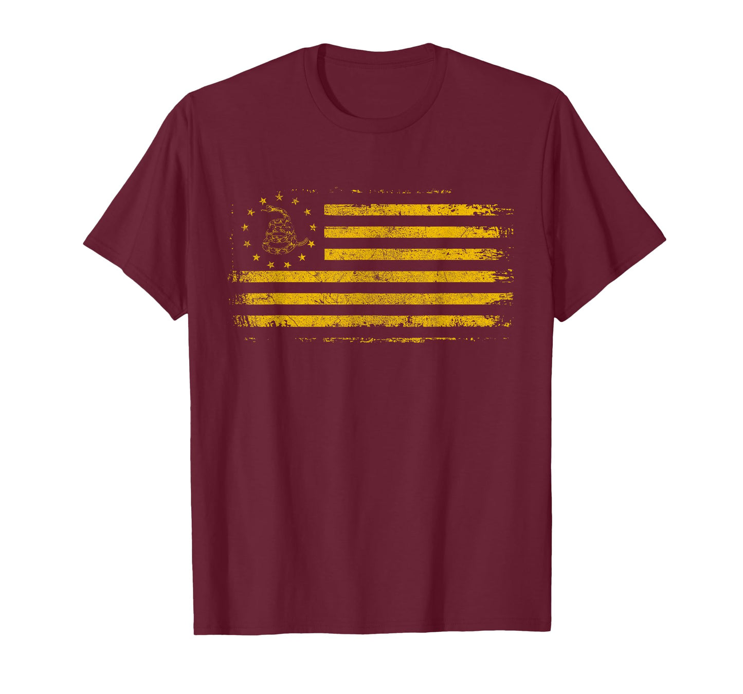 Gadsden & Betsy Ross Flag - 13 Colonies - Snake Yellow T-Shirt