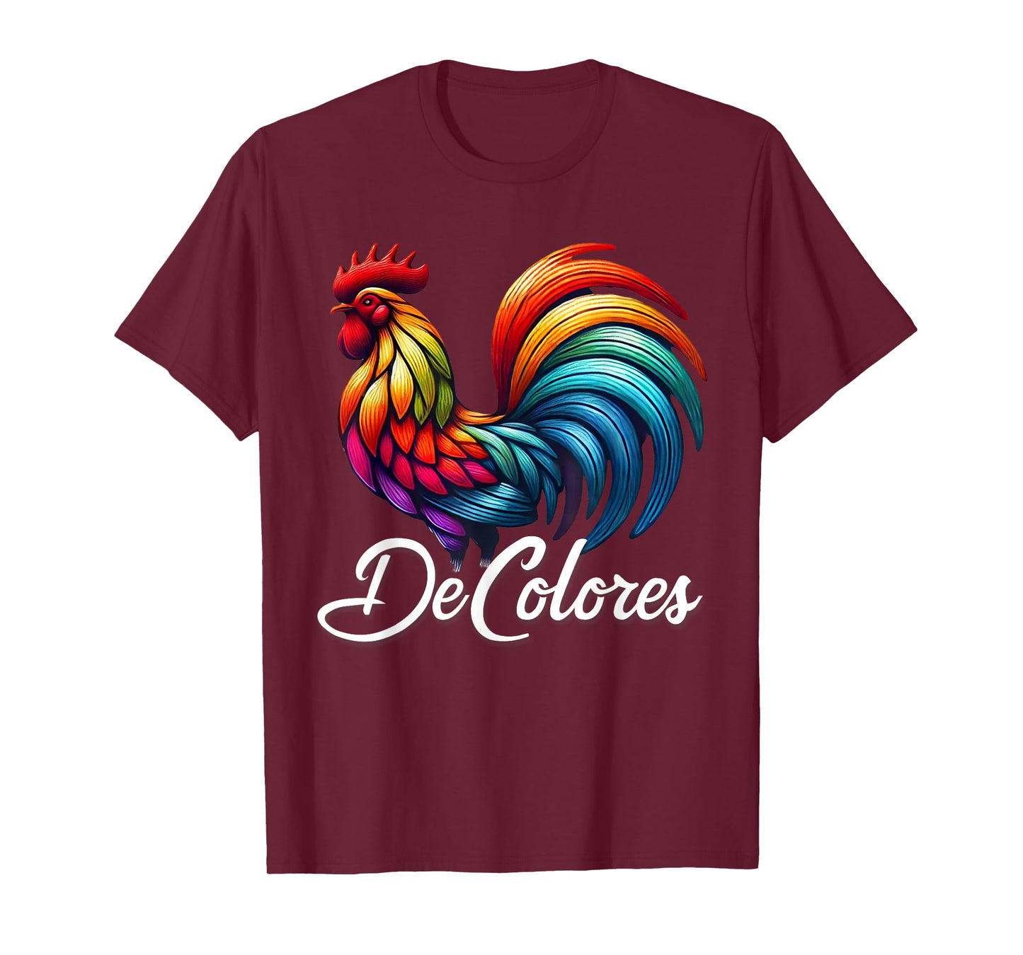 DeColores Cursillo Rainbow Rooster Catholic T-Shirt