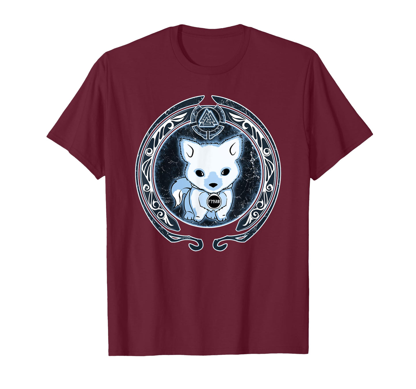 Viking Fenrir Fenris Wolf Pup Valknut Symbol T-Shirt