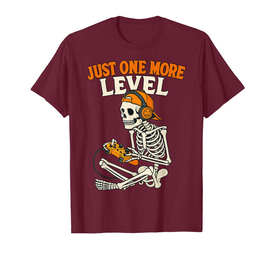 Funny Video Game Halloween Skeleton Gamer Costume Men Boys T-Shirt