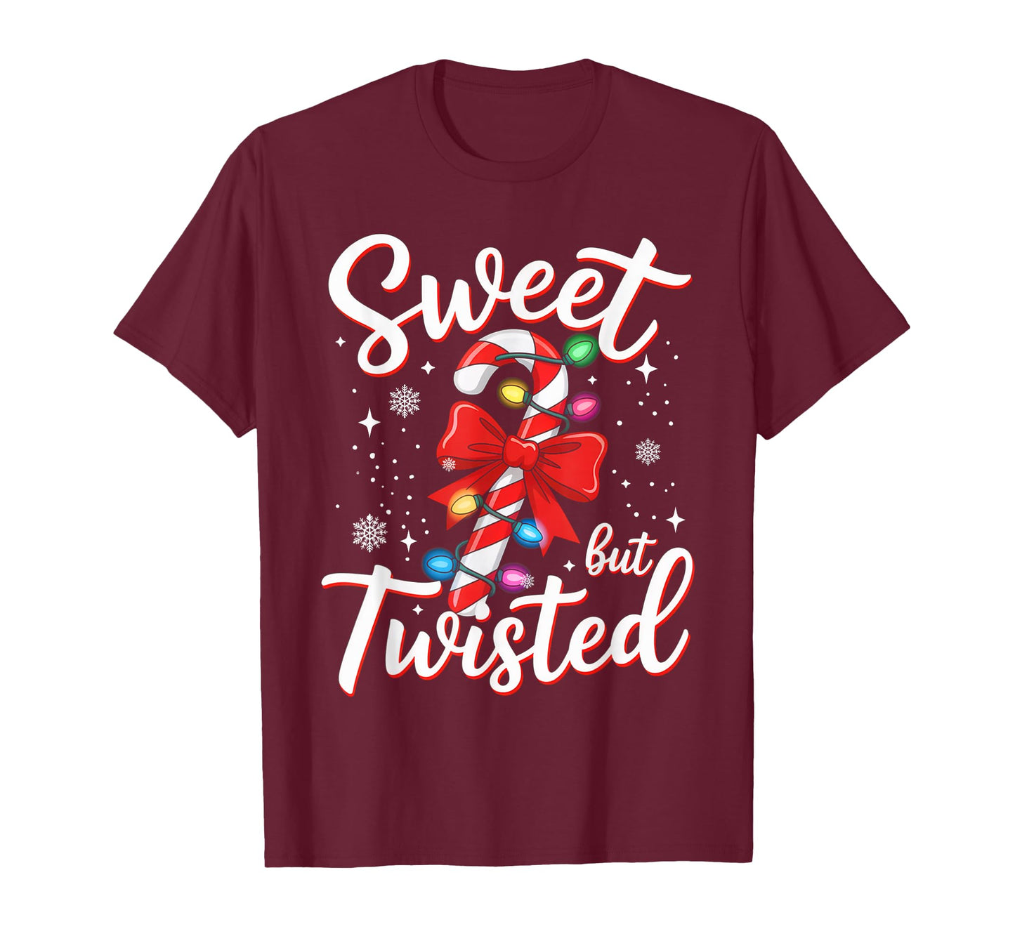 Sweet But Twisted Funny Christmas Candy Cane Xmas Holiday T-Shirt