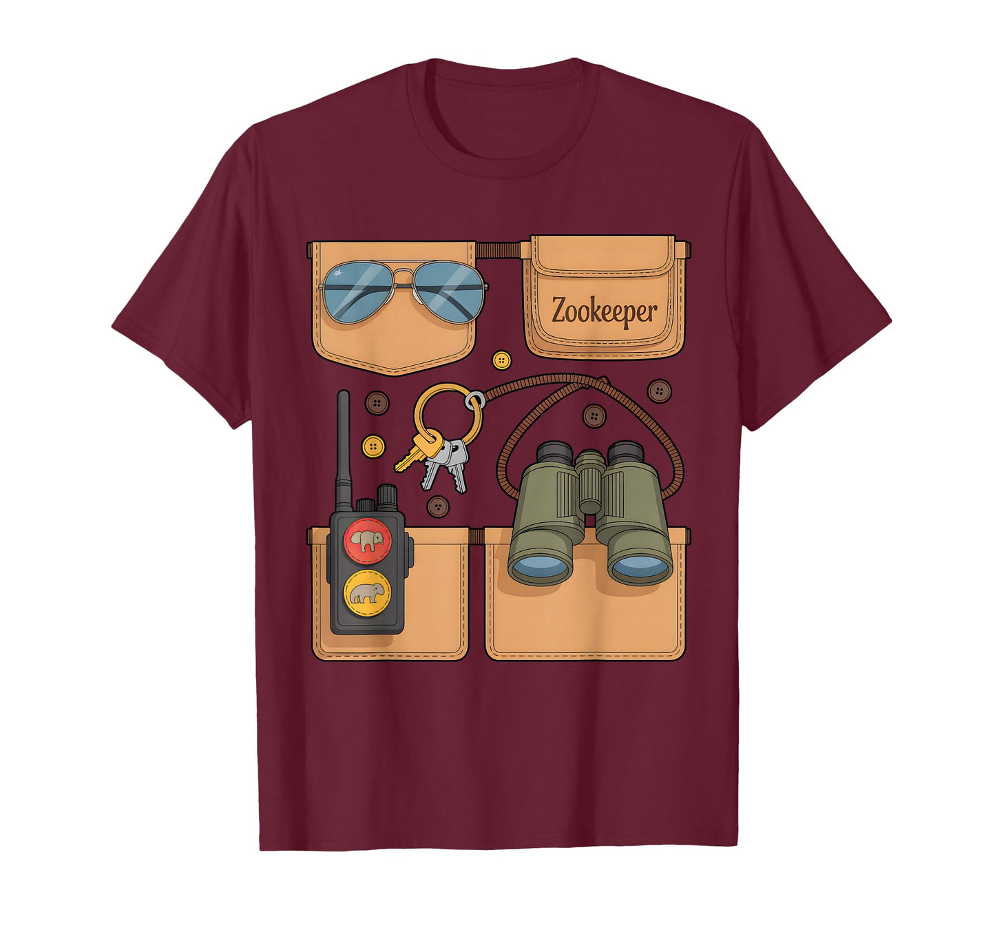 Zoo Keeper Costume Funny Halloween Boys Girls Zookeeper T-Shirt