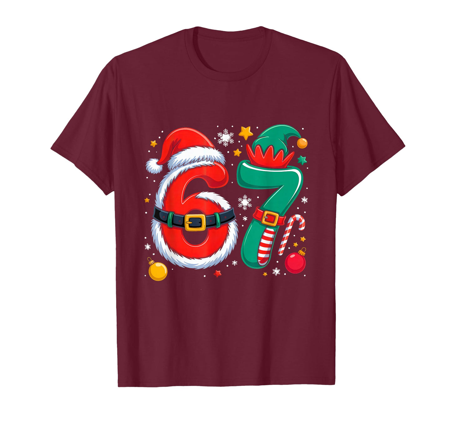 6 7 Christmas Six Seven Meme Pajamas Gen Alpha Slang T-Shirt