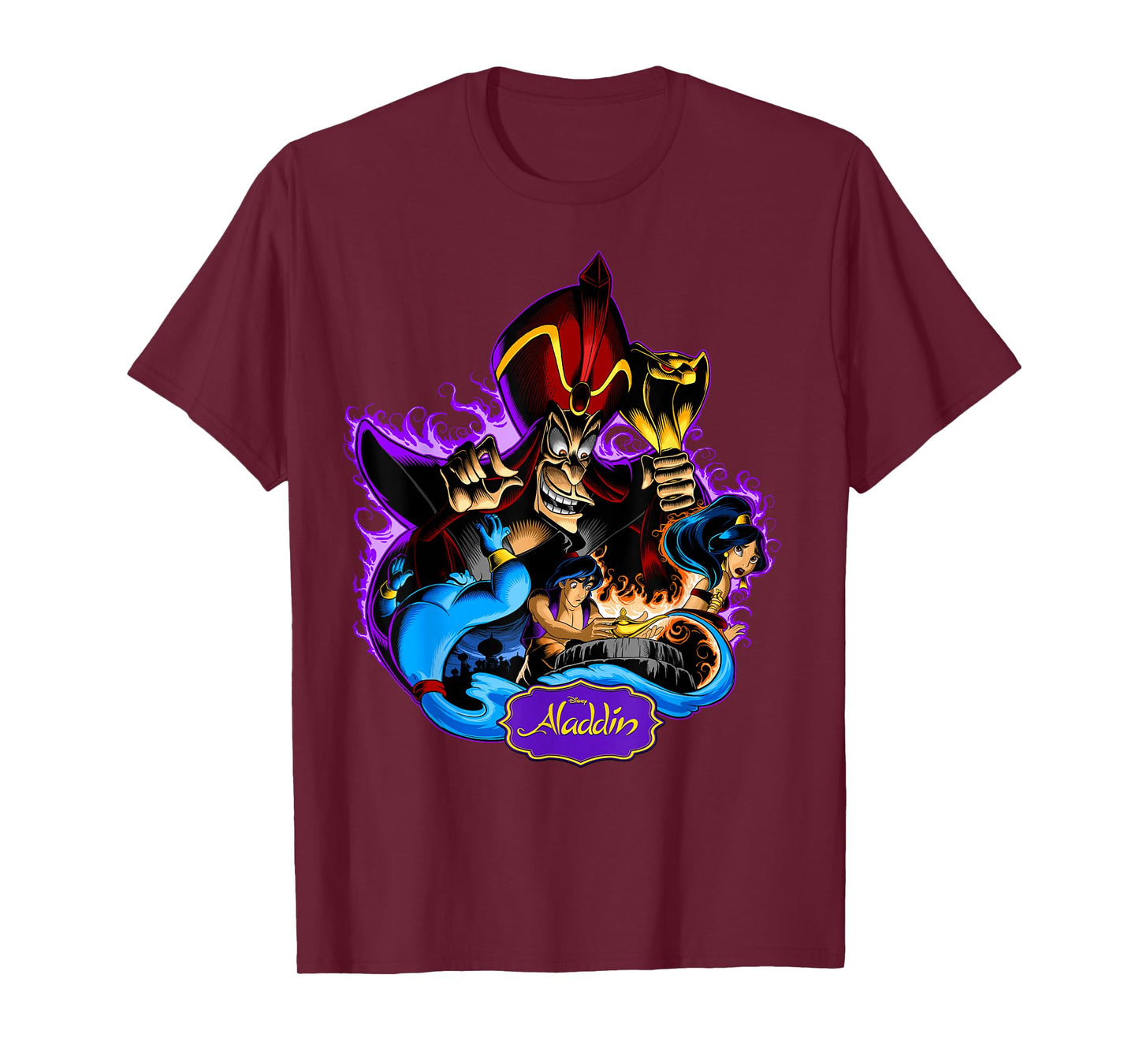 Disney Aladdin Jafar Genie Jasmine Art Graphic T-Shirt T-Shirt