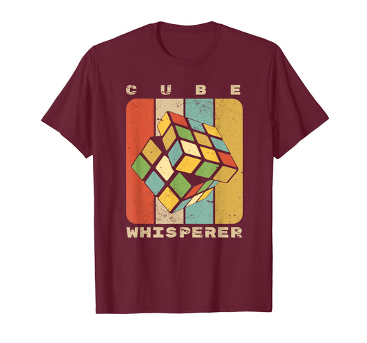 Puzzle Cube Whisperer Vintage Speed Cubing Youth Math T-Shirt