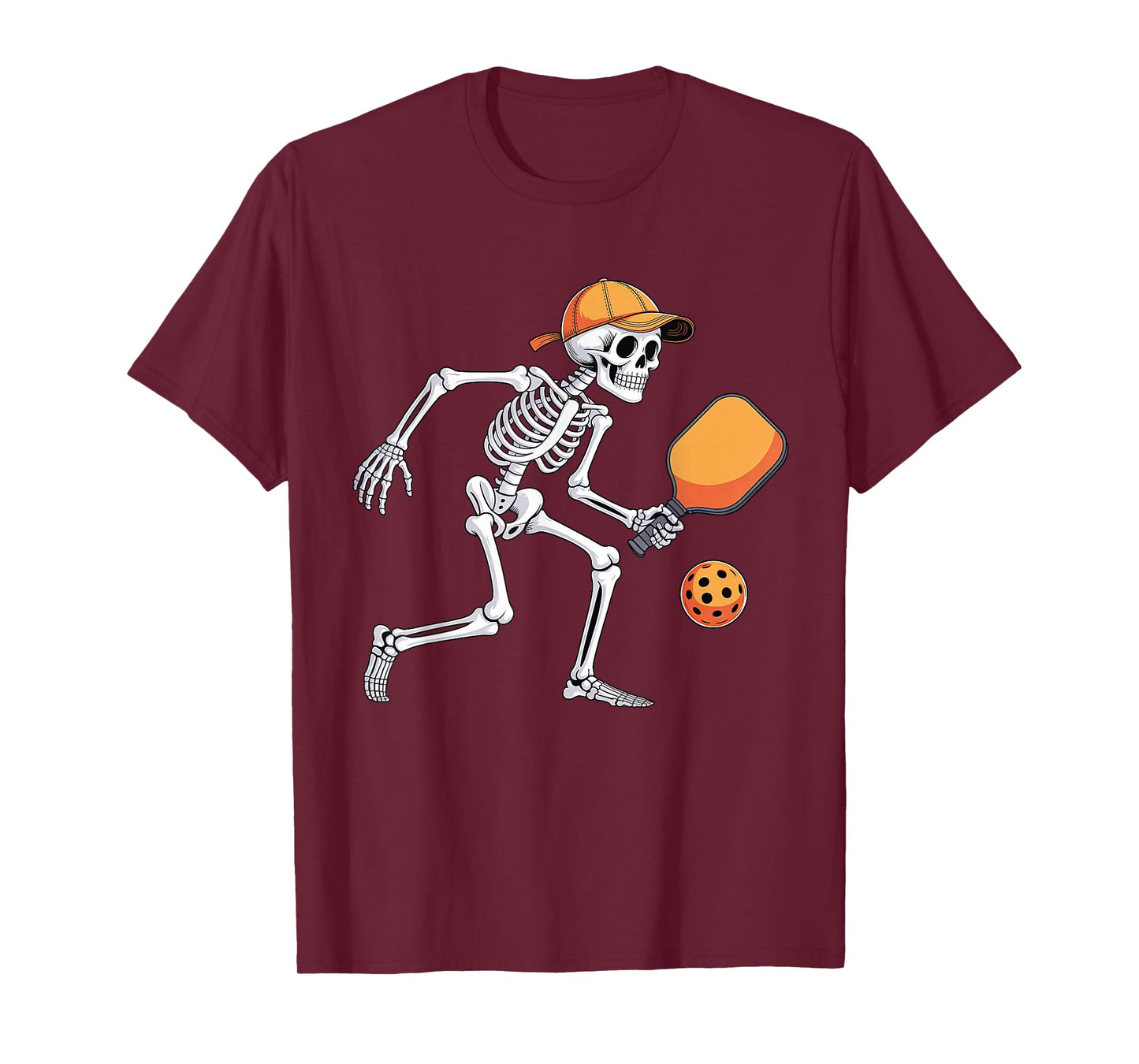 Skeleton Play Pickleball Halloween Costume for Men Boys Kids T-Shirt