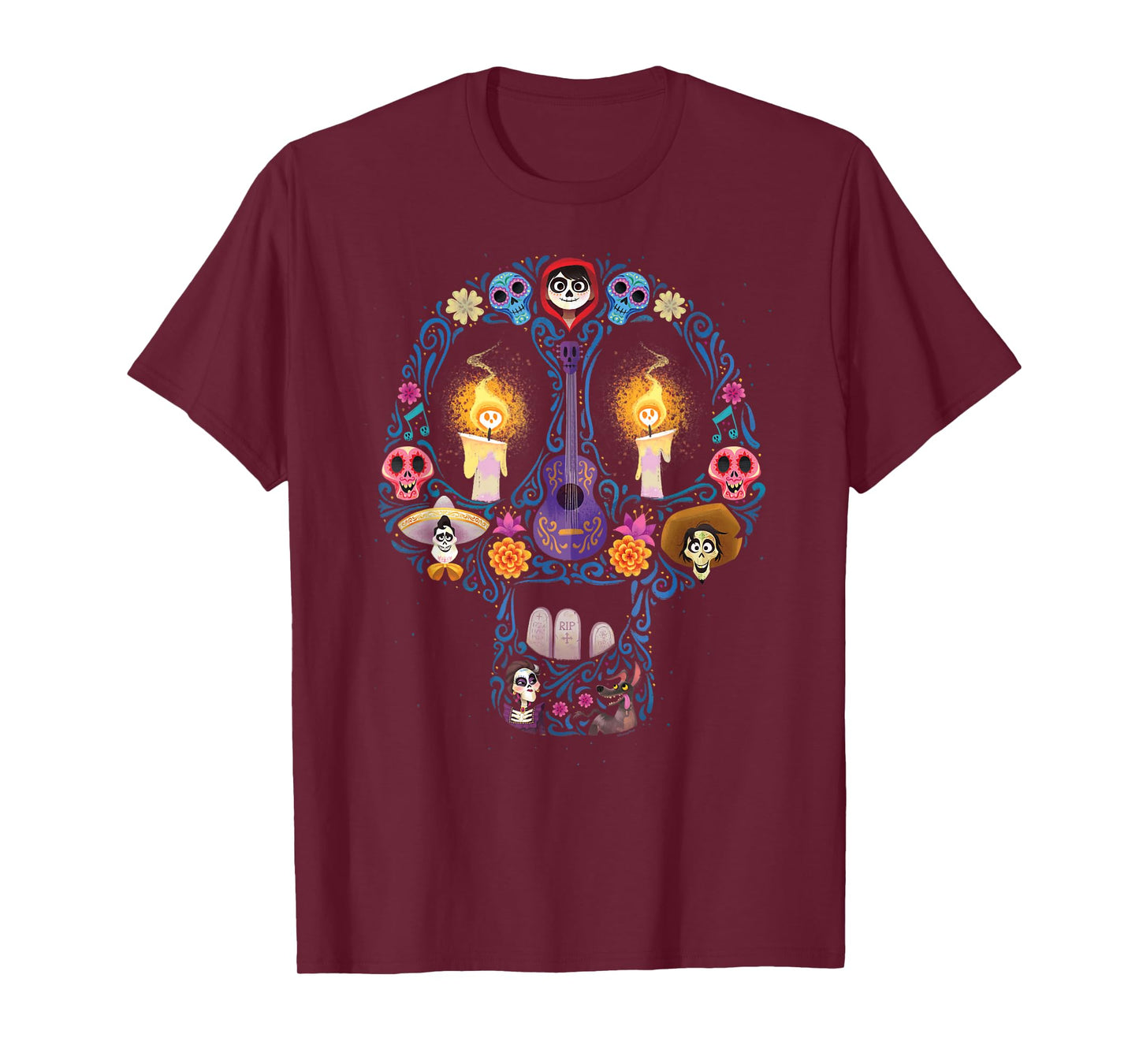 Disney Pixar Coco Land of The Dead Silhouette T-Shirt