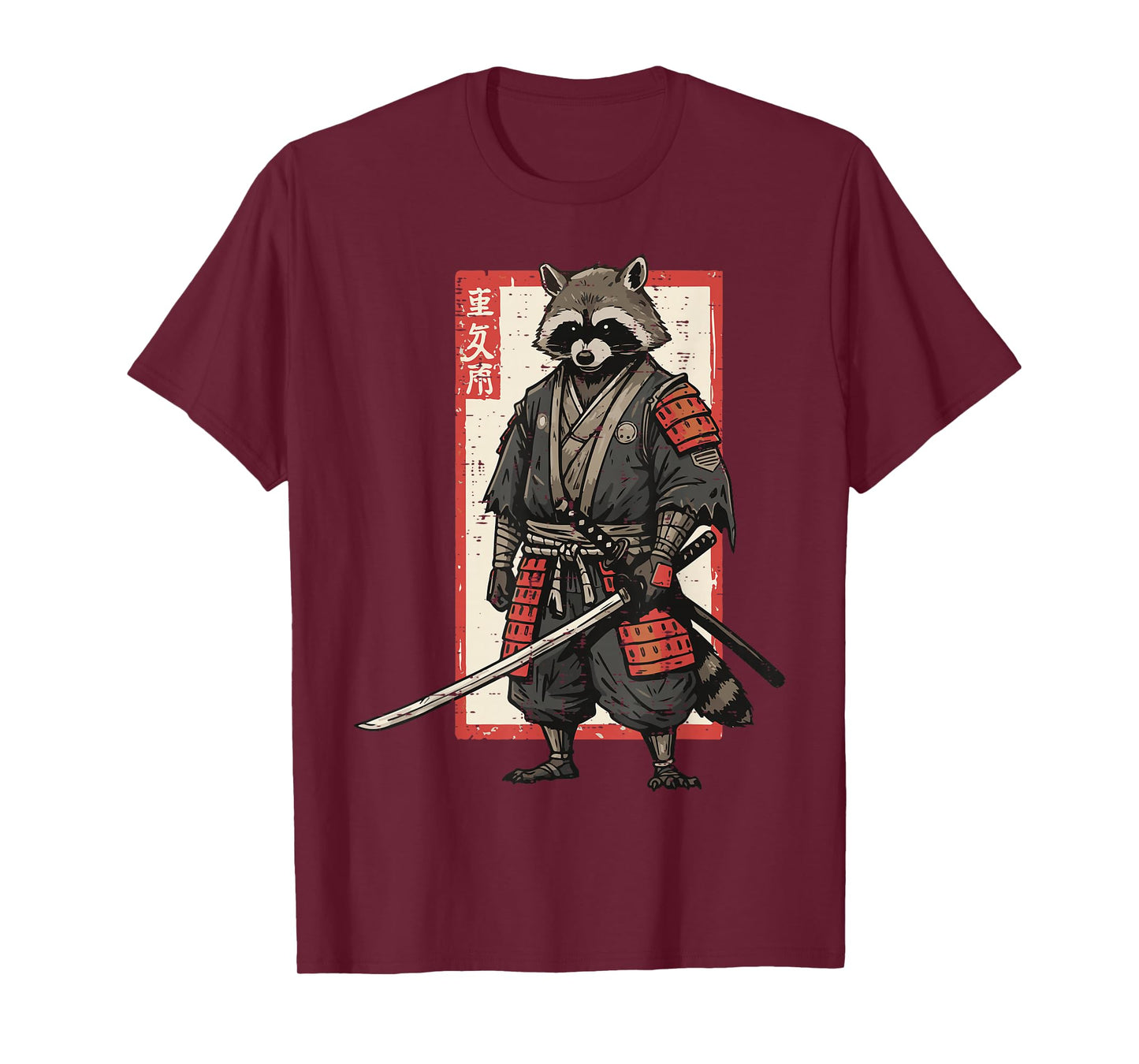 Racoon Samurai Katana Japanese Warrior Men Boys Kids Women T-Shirt