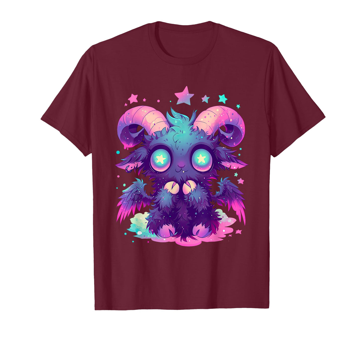 Kawaii Pastel Goth Creepy Cute Witchy Goat Baphomet T-Shirt