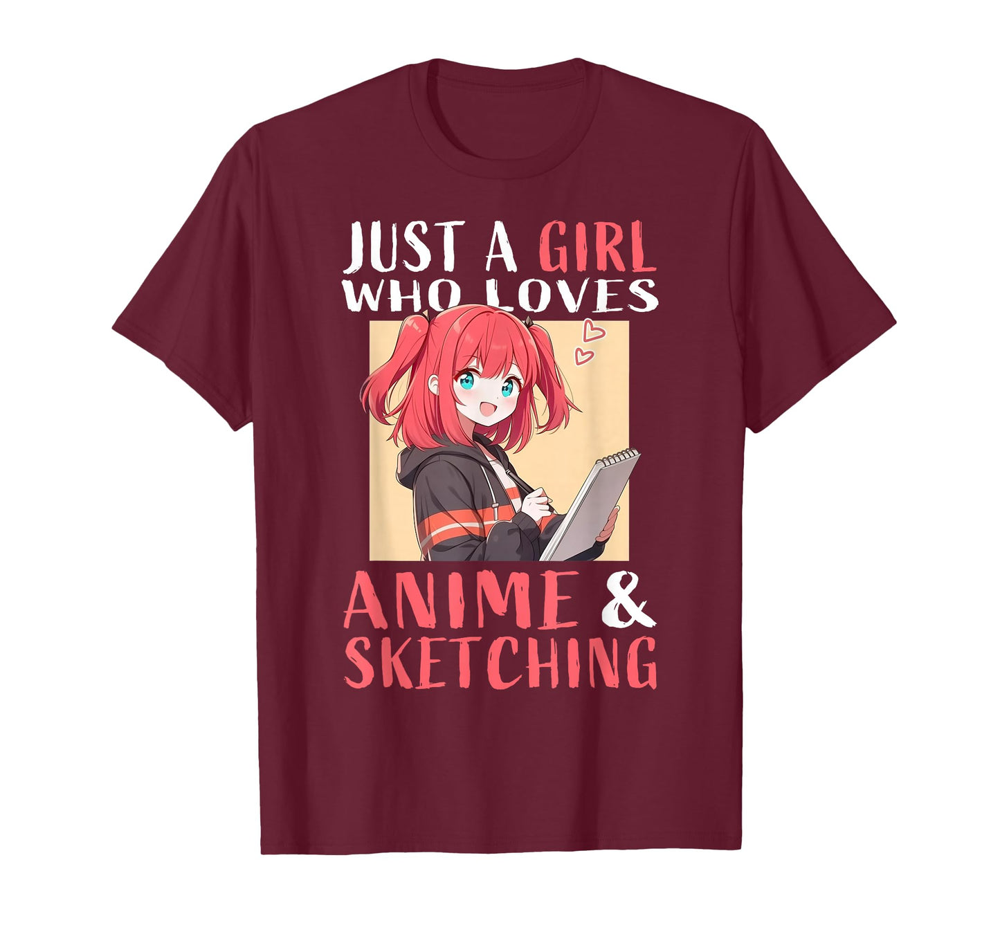 Anime and Sketching for Girls Teens Manga Kawaii Japan T-Shirt