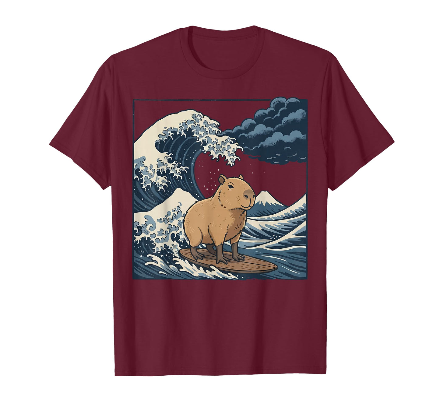 Capybara Surfing Japanese T-Shirt