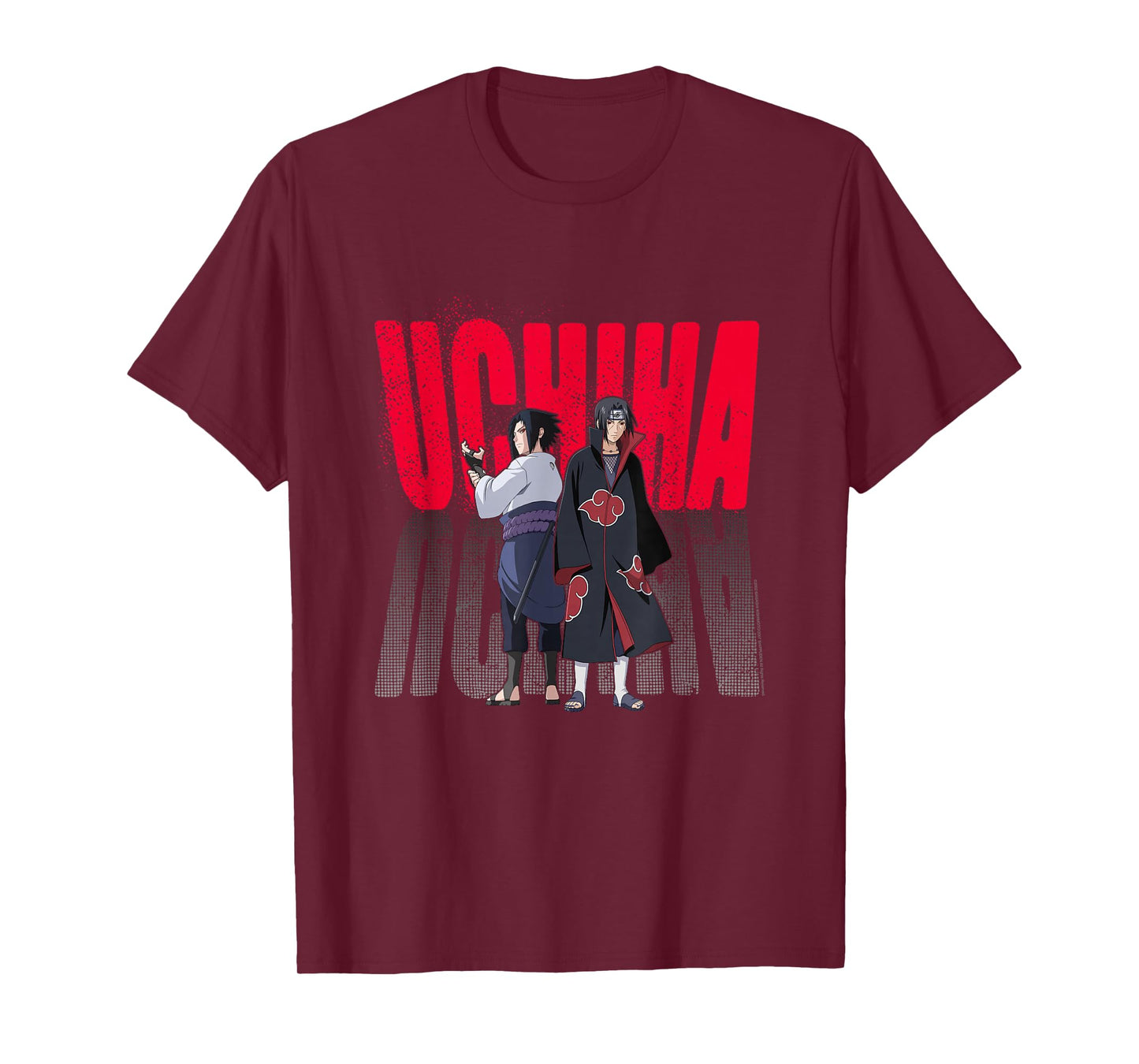 Naruto Shippuden Uchiha Itachi & Sasuke Gradient Logo Anime T-Shirt