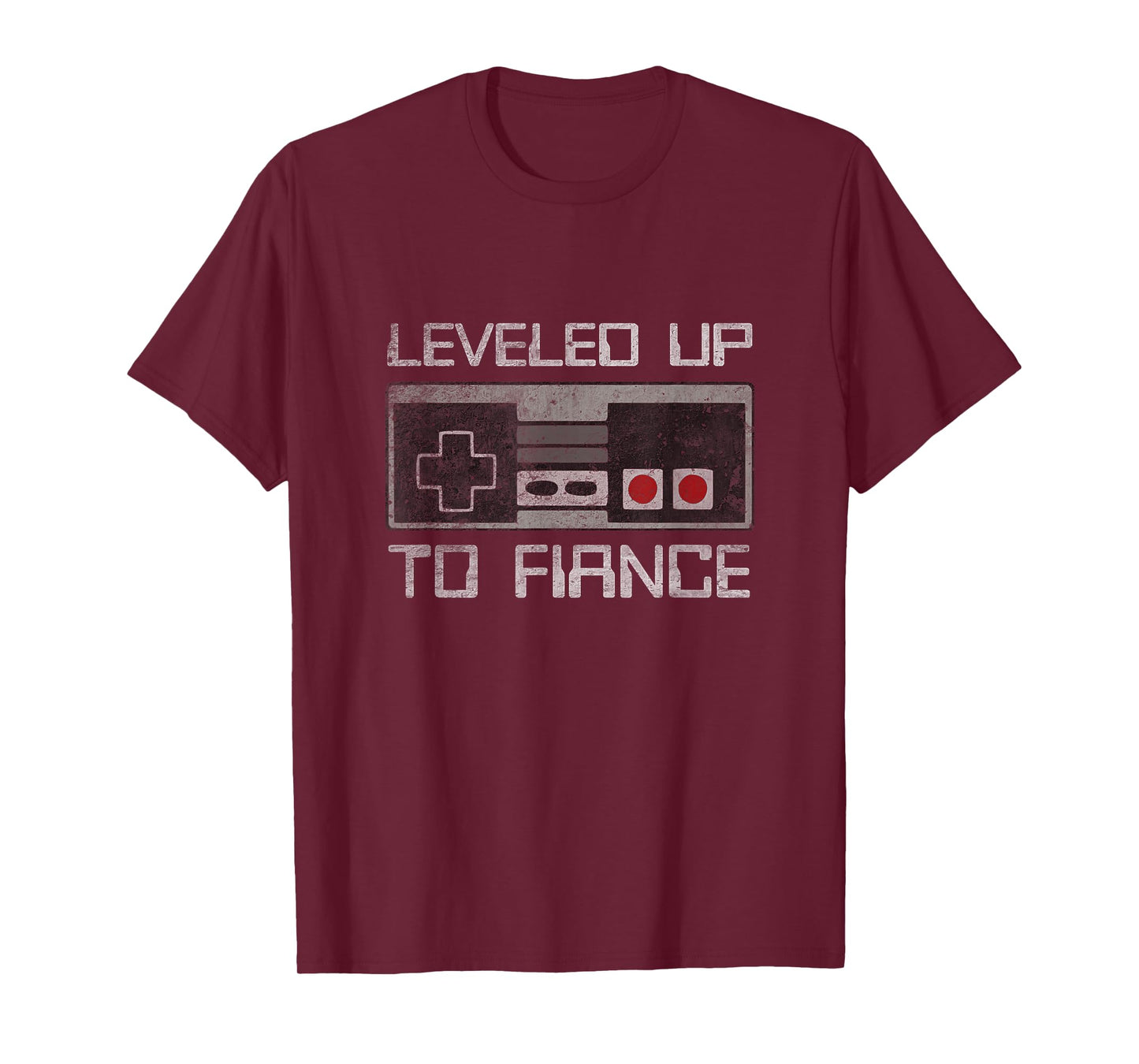 Mens Leveled up to Fiance Newly Engaged Just Engaged Couple T-Shirt