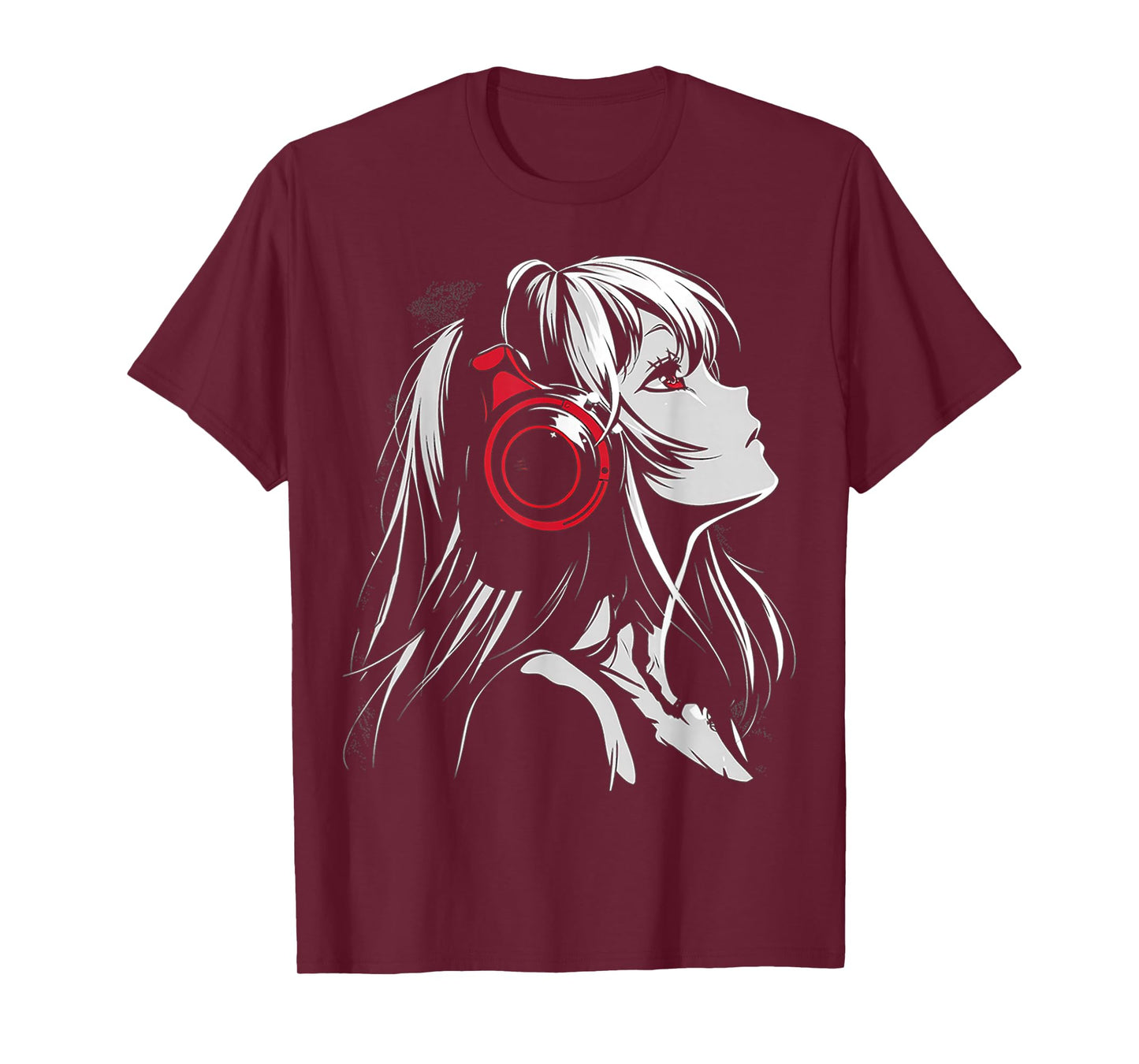 Anime Manga Motif Headphone Artwork Anime T-Shirt