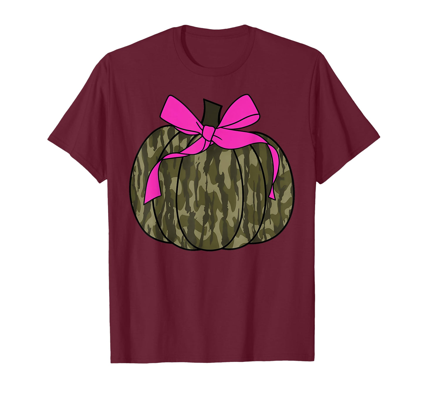 Camo Pumpkin Halloween Costume Coquette Bow Men Women Kids T-Shirt