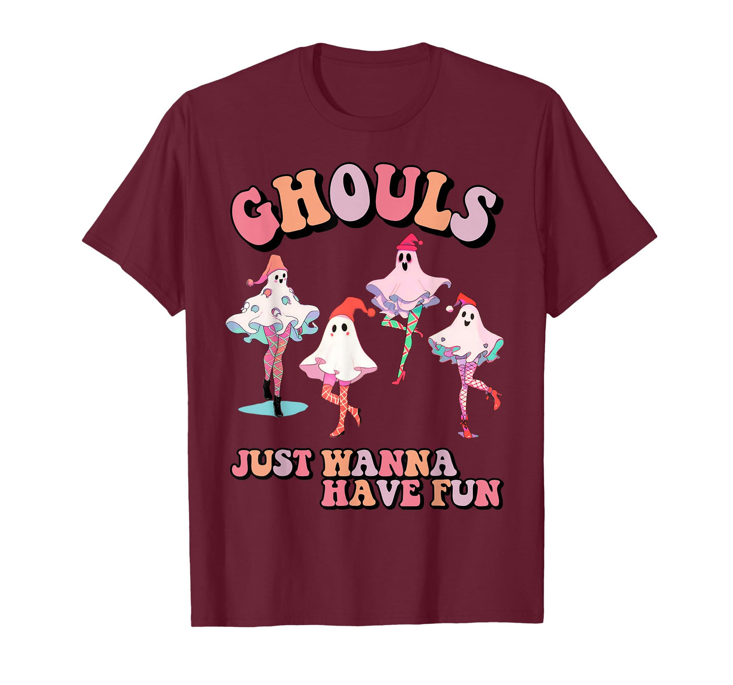 Ghouls just wanna have fun Retro Halloween Christmas girls T-Shirt