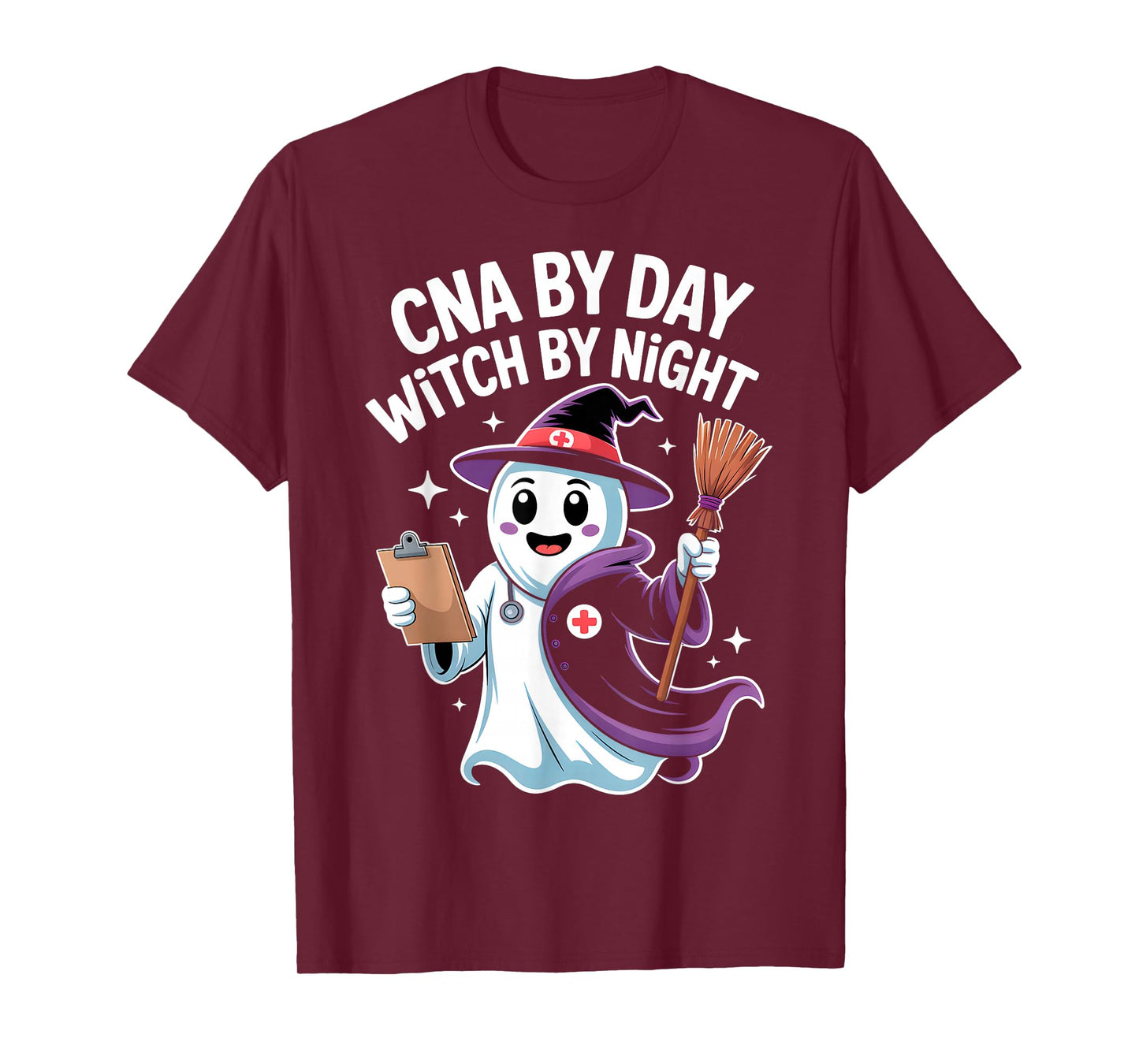 CNA by Day Witch by Night Funny Halloween CNA T-Shirt