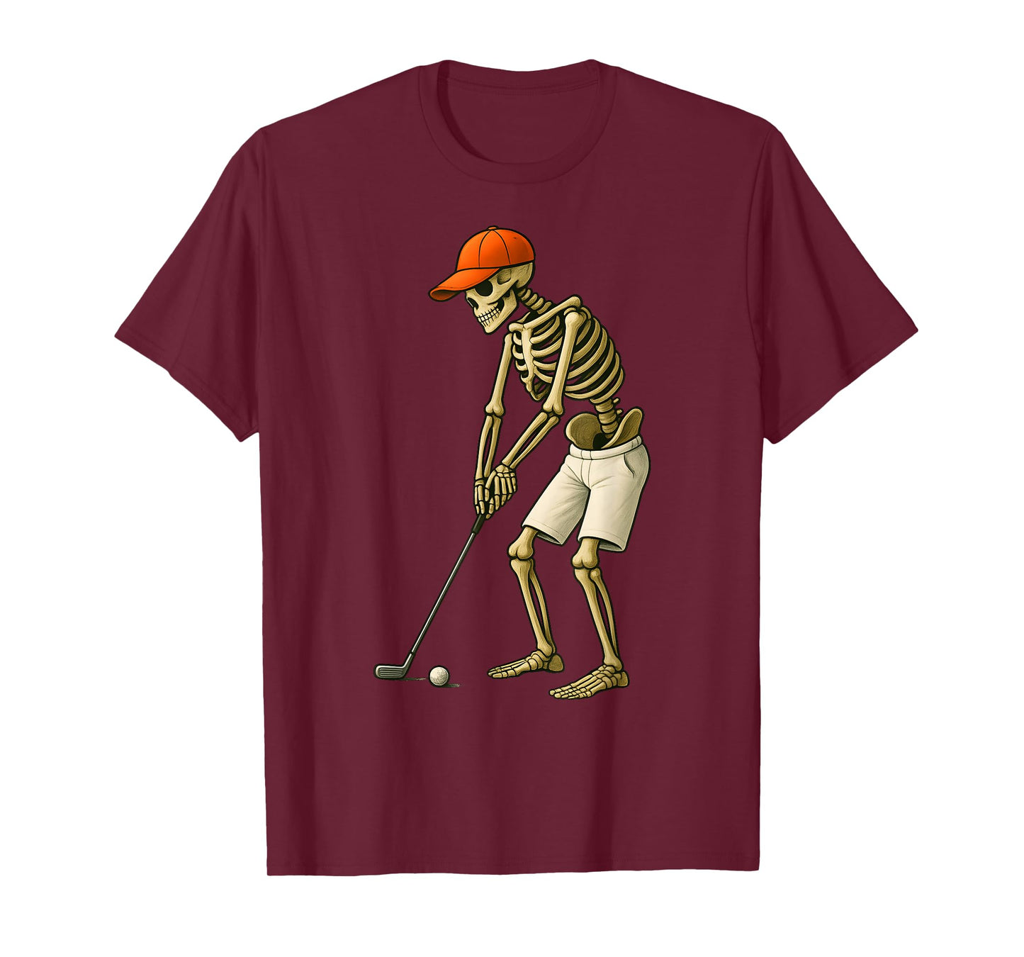 Halloween Skeleton Golf Costume Funny Men Boys Kids T-Shirt