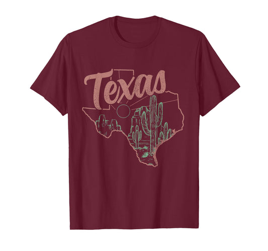 Souvenir Vintage State of Texas Cacti T-Shirt