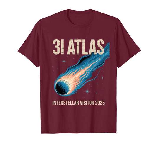 31/Atlas Interstellar-Style Astronomy Visitor 2025 Retro T-Shirt