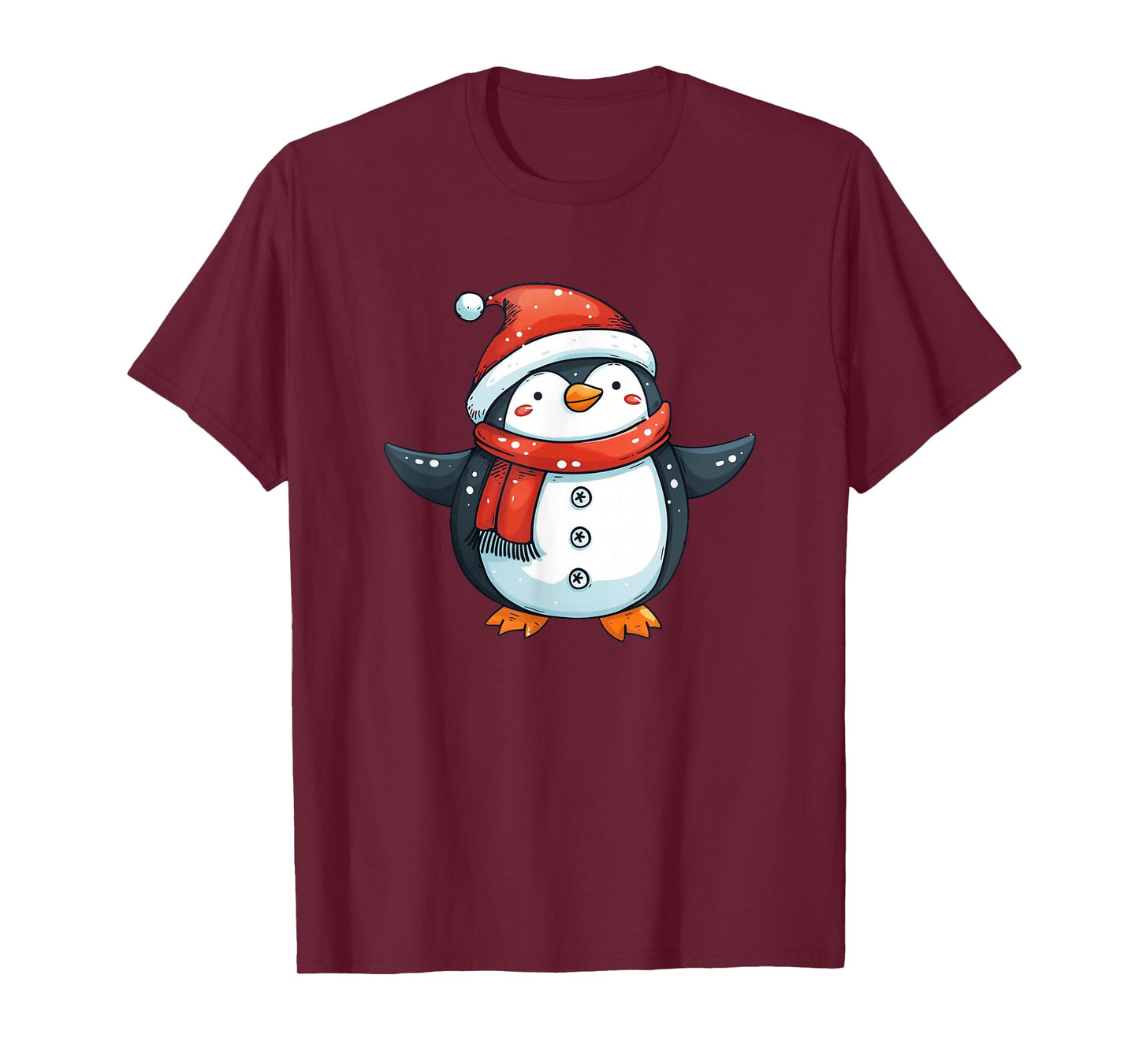 Snowman Penguin - Penguin Christmas T-Shirt