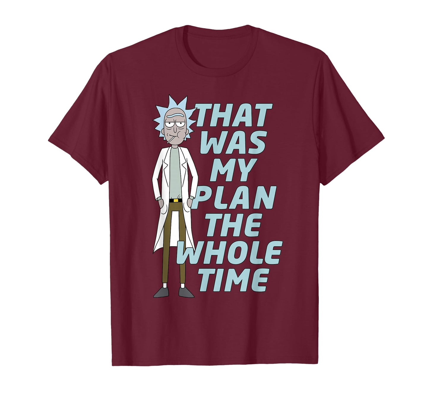 Rick and Morty That was My Plan Adult Cartoon Fashion T-Shirt