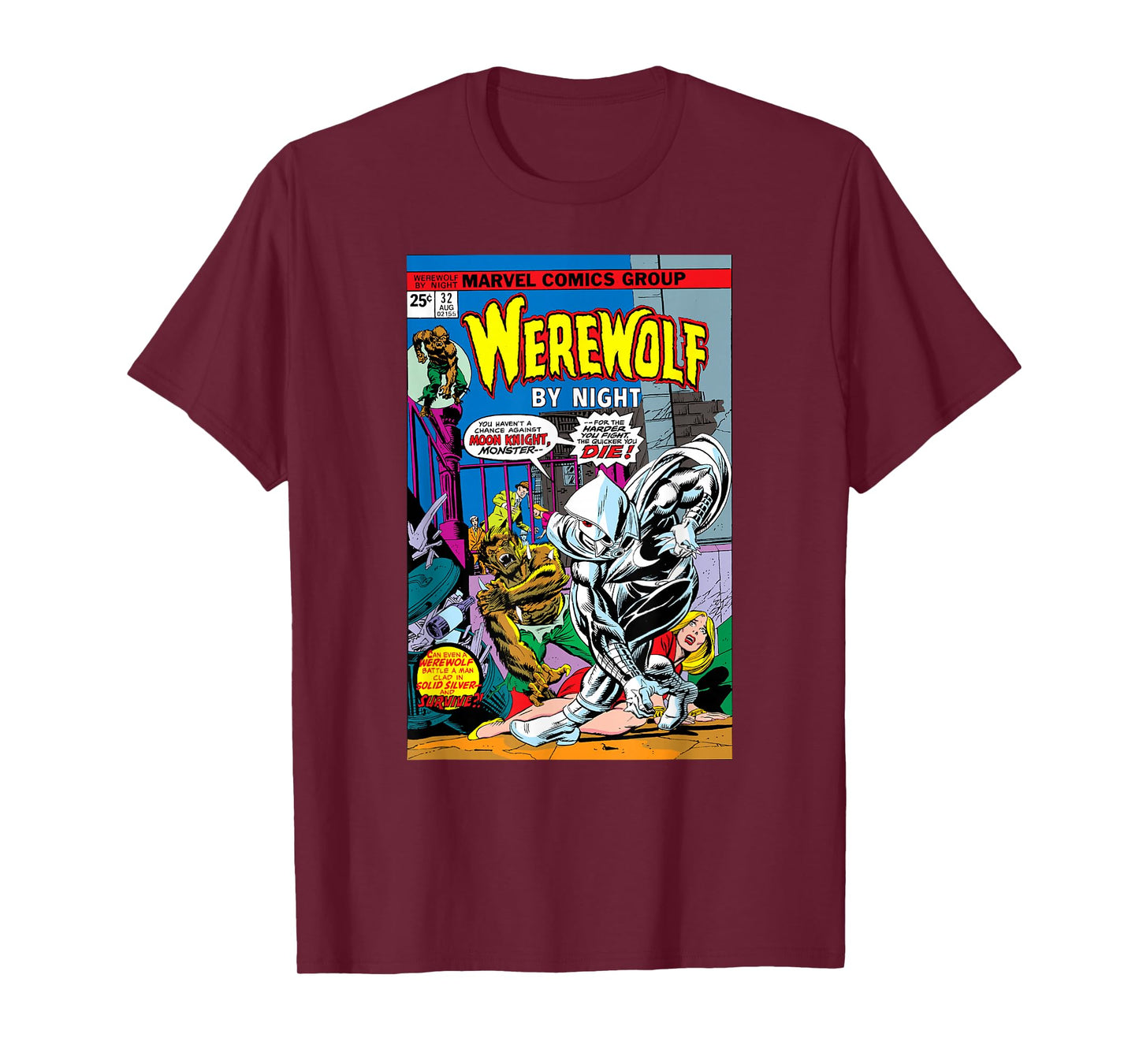 Marvel Moon Knight Werewolf by Night Vintage Comic Halloween T-Shirt