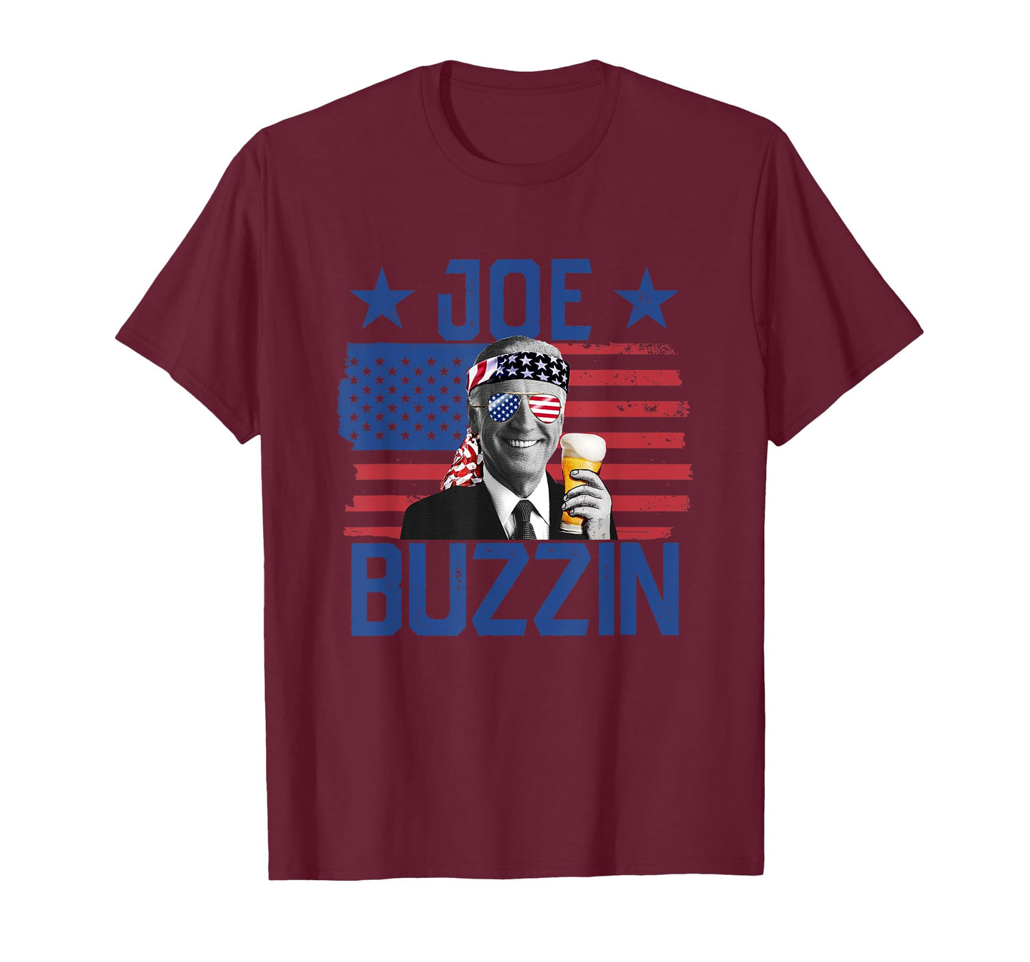 Joe Buzzin' 4th Of July Funny Drinking President Joe Biden Women Men T-Shirt