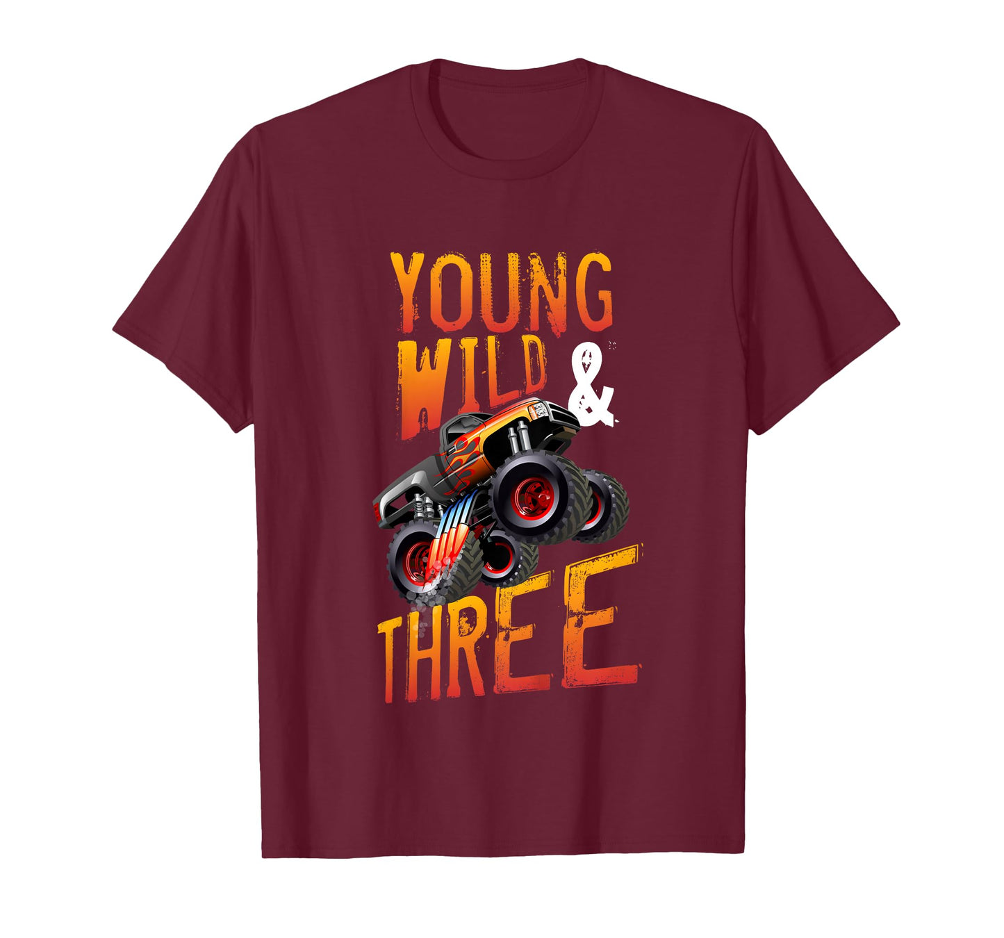 3rd Birthday Boy Monster Truck Rule JAM Three Years T-Shirt