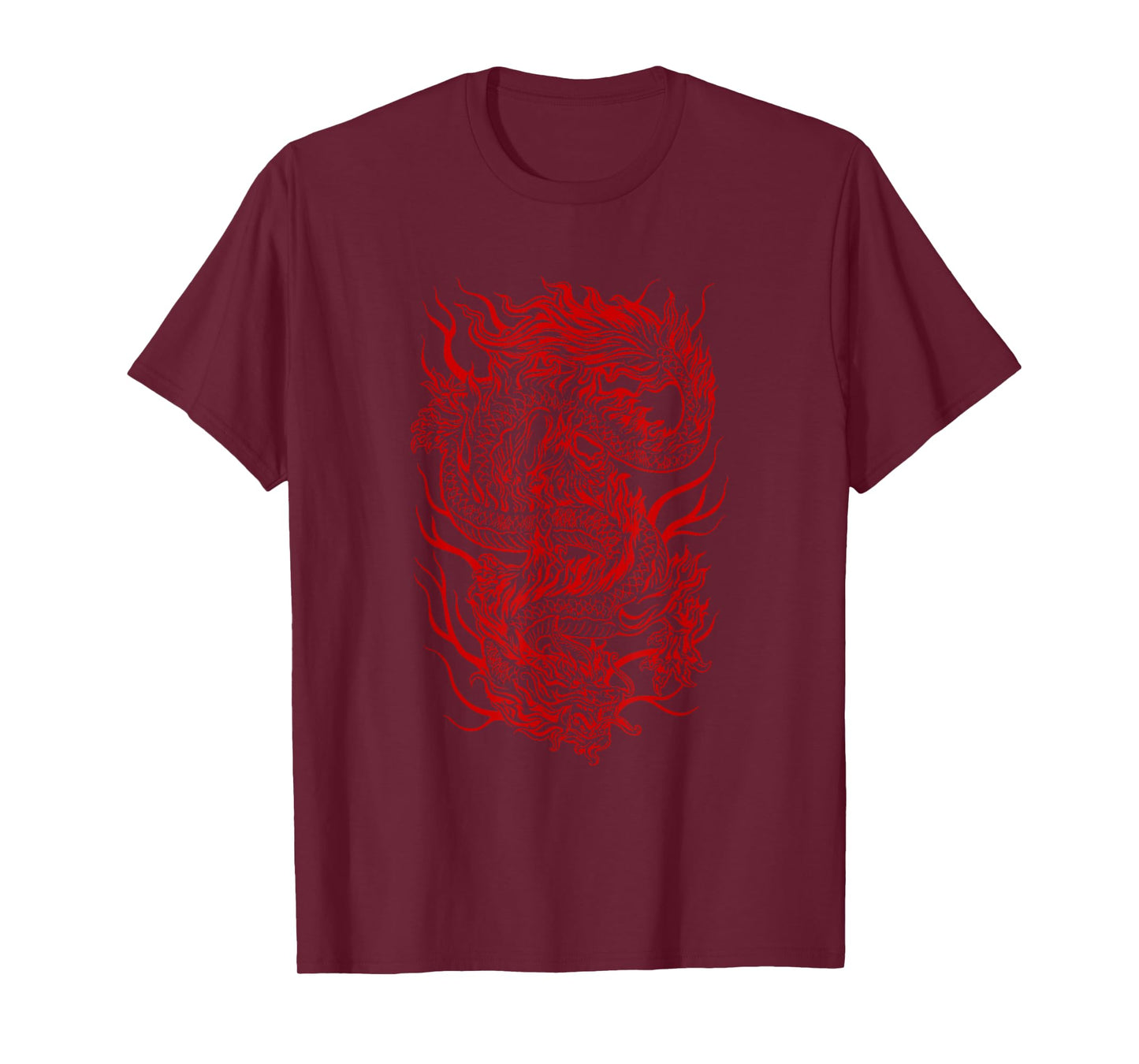Aesthetic Red Chinese Dragon Grunge Egirl Teen Girls Women T-Shirt