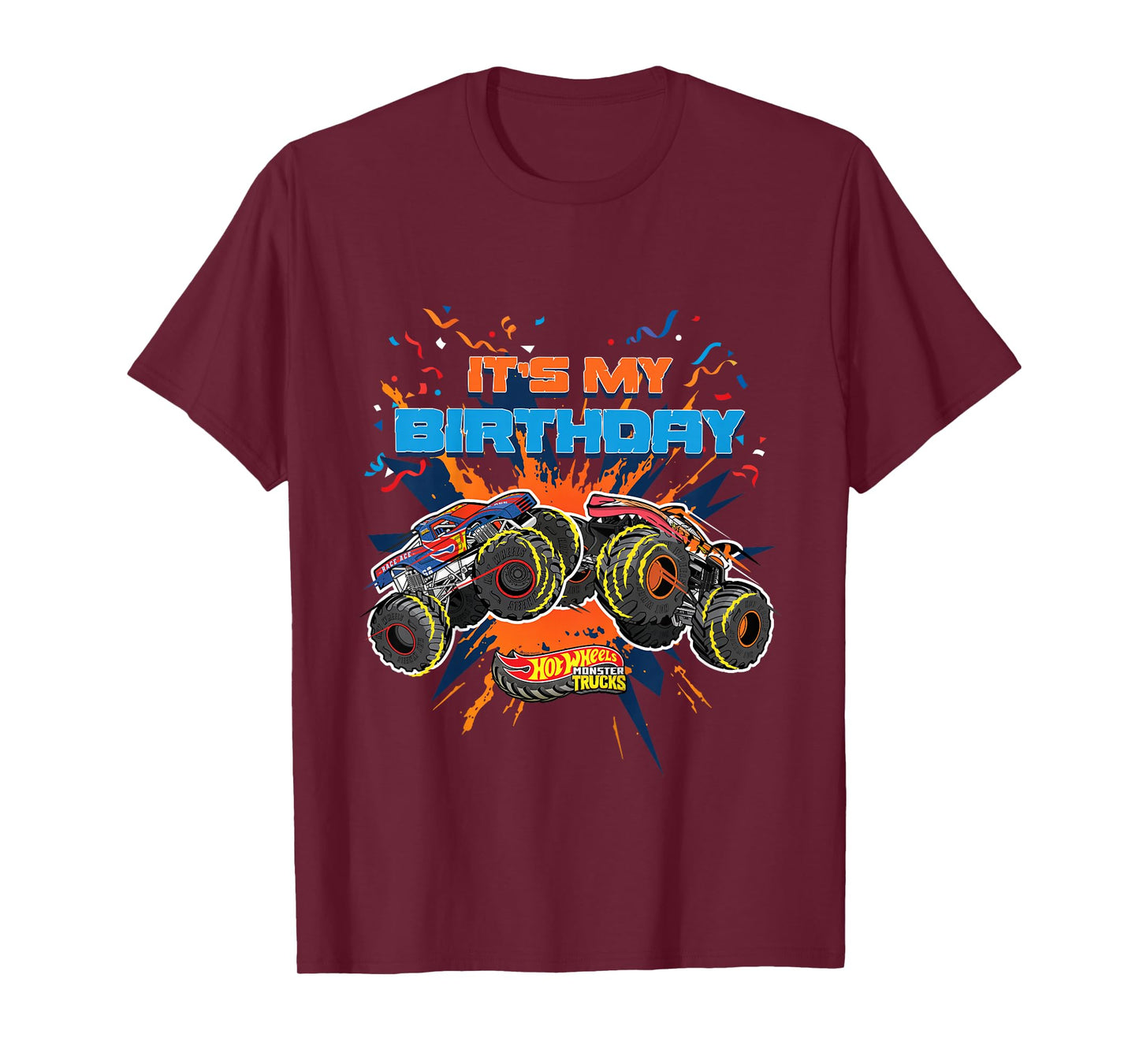 Kids Hot Wheels Monster Trucks - It's My Birthday T-Shirt