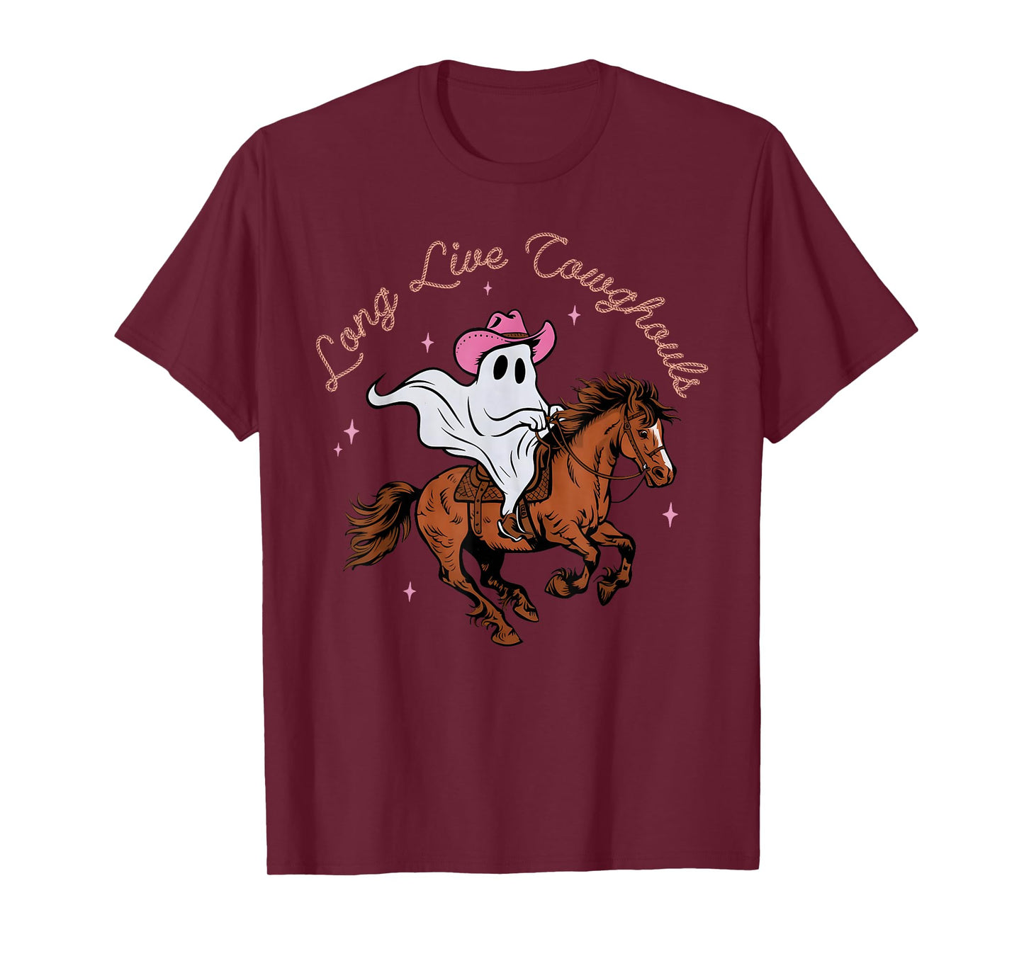 Long Live Cowghouls Western Ghost Halloween Cowboy Cowgirl T-Shirt