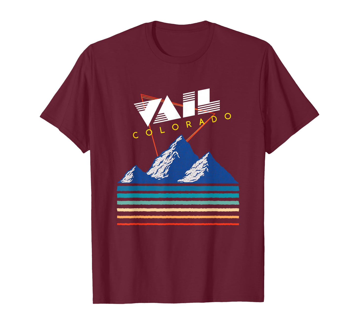 Vail Colorado - USA Ski Resort 1980s Retro Collection T-Shirt
