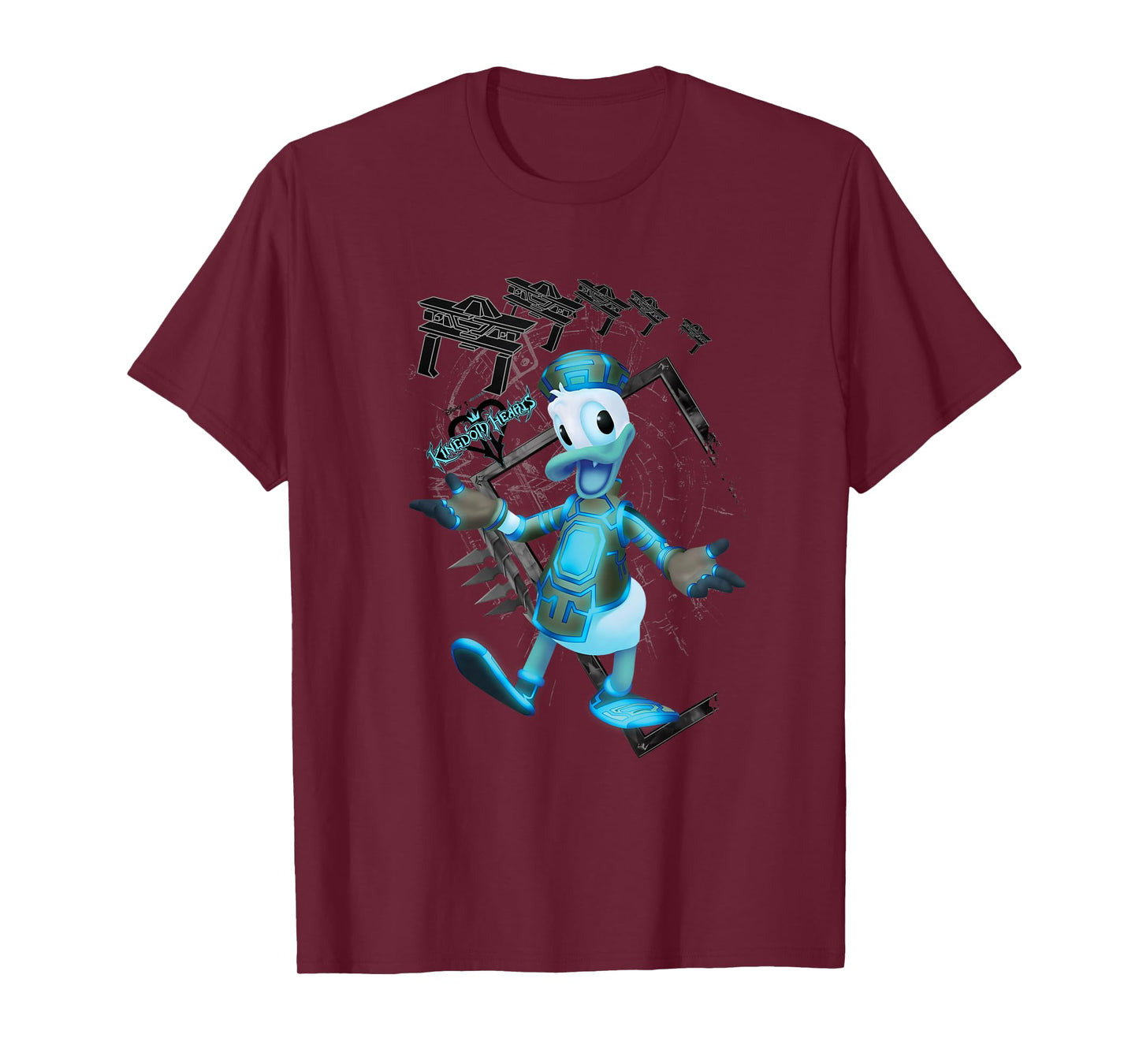 Disney Kingdom Hearts Danald Duck Tron Crossover Portrait T-Shirt