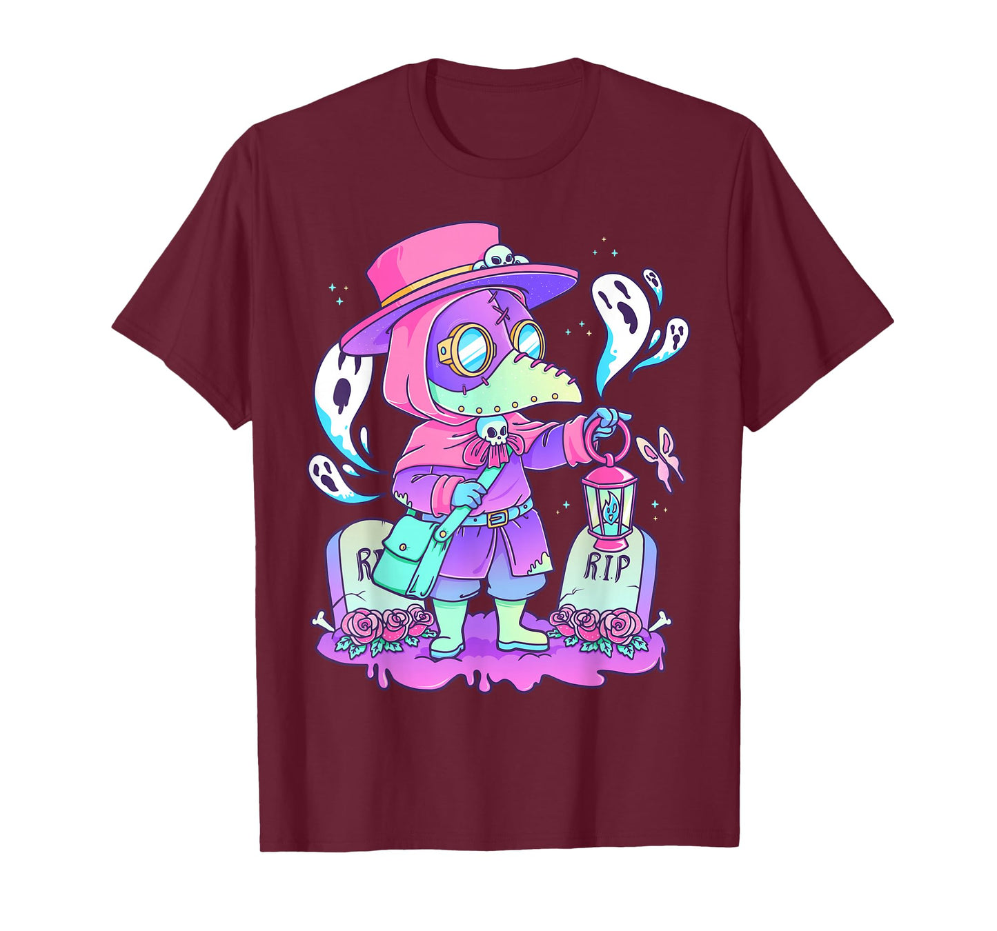 Pastel Goth Cute Creepy Plague Doctor Kawaii Menhera Wiccan T-Shirt Small