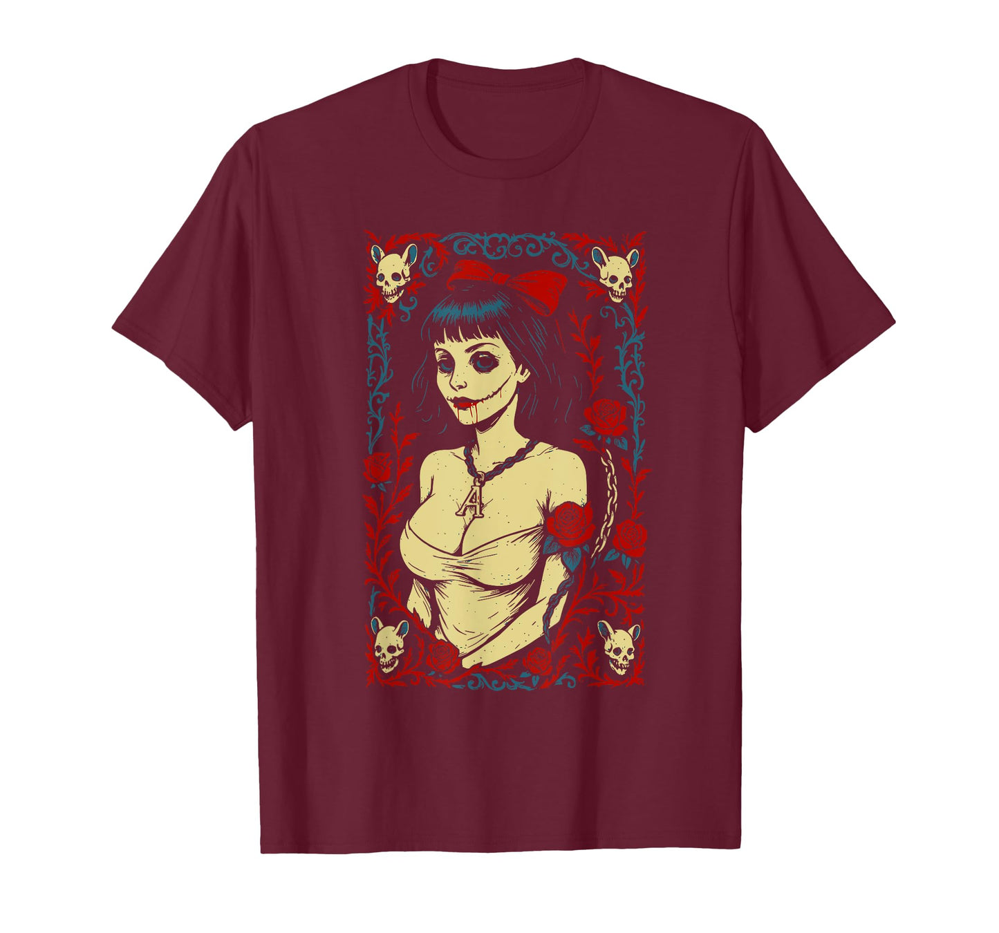 Sexy Zombie Pin-up Girl Vintage Goth Occult T-Shirt