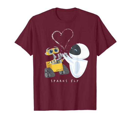 Disney Pixar Wall-E Eve Heart Sparks Fly T-Shirt T-Shirt
