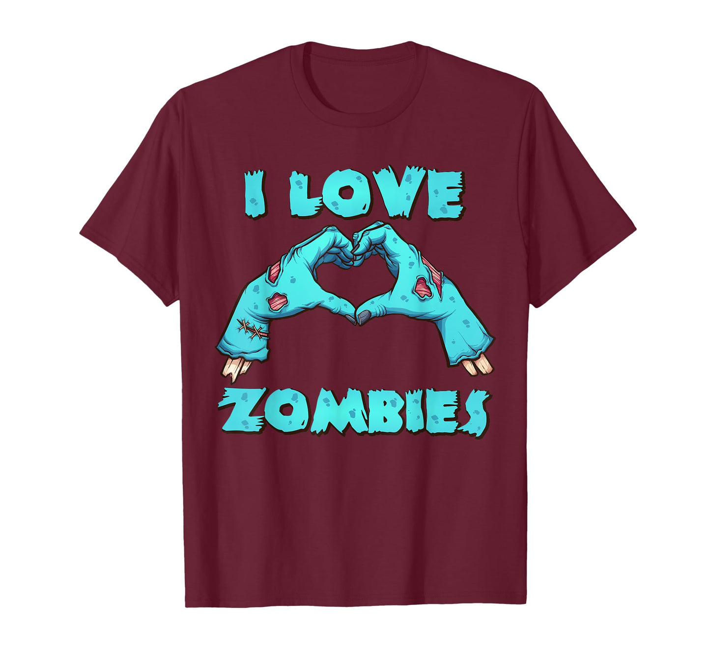 I Love Zombies Halloween Horror Funny Zombie Mens Gift T-Shirt
