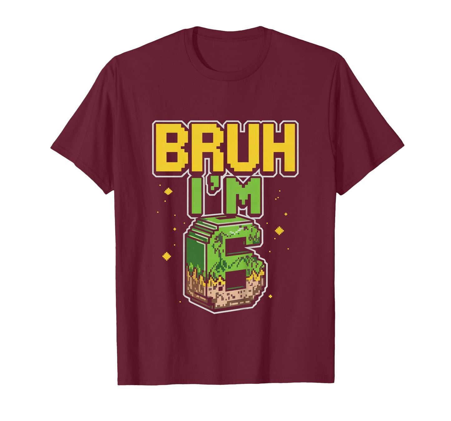 Kids Bruh it' s my birthday Boys Kids Funny Pixel Video Games T-Shirt