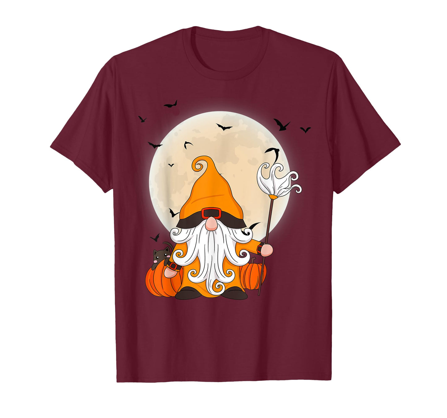 halloween cat gnome cute Gnome Halloween Costume Pumpkin Men Women Kids T-Shirt