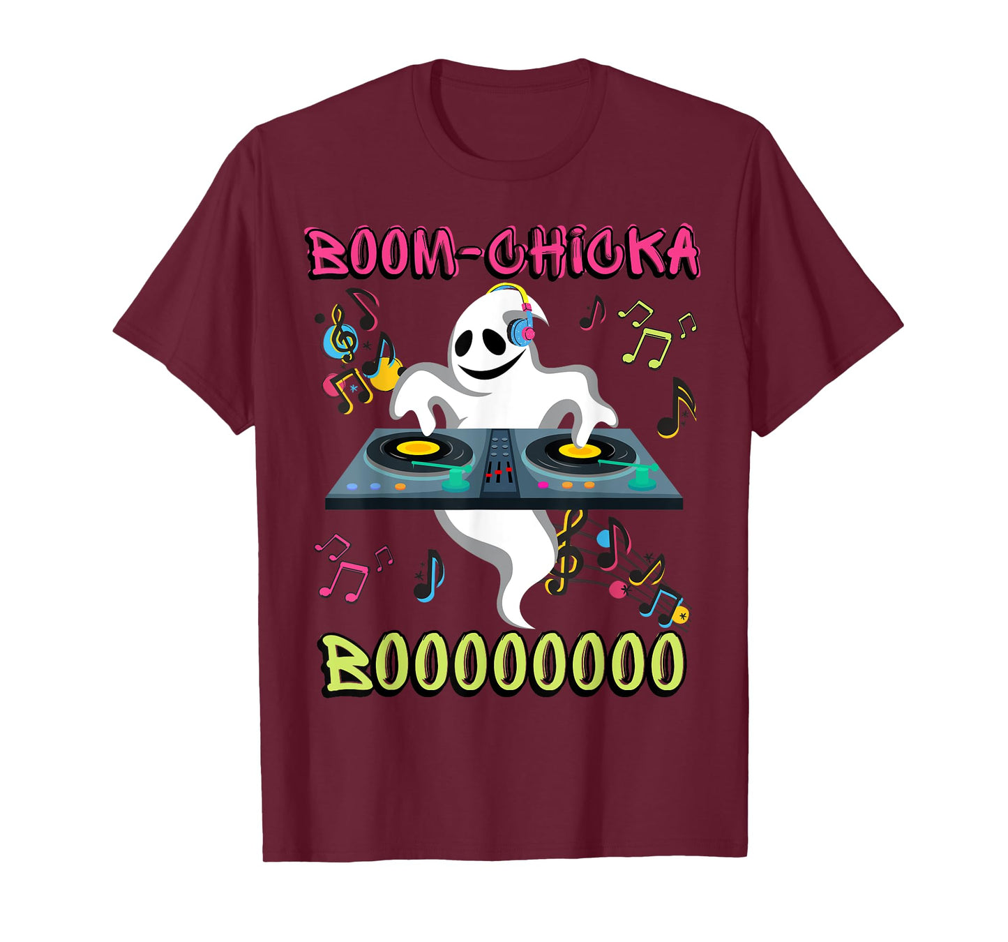 Ghost DJ/ Boom Chicka Boo/ Halloween Costume/ Funny Ghost T-Shirt