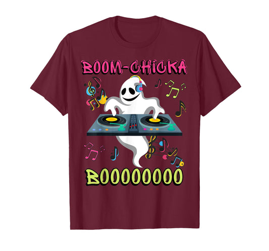Ghost DJ/ Boom Chicka Boo/ Halloween Costume/ Funny Ghost T-Shirt