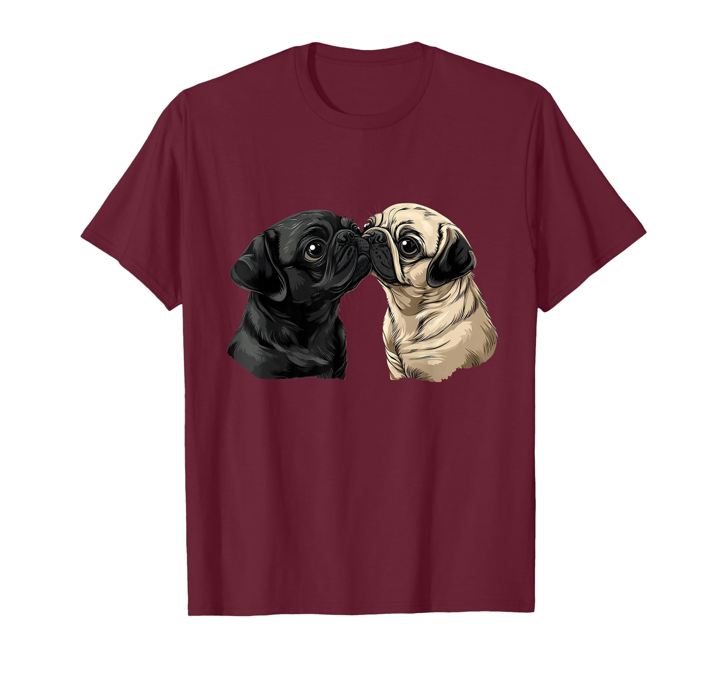 Pug Dog Face Colorful Portrait Animal Cute Pug Lover T-Shirt