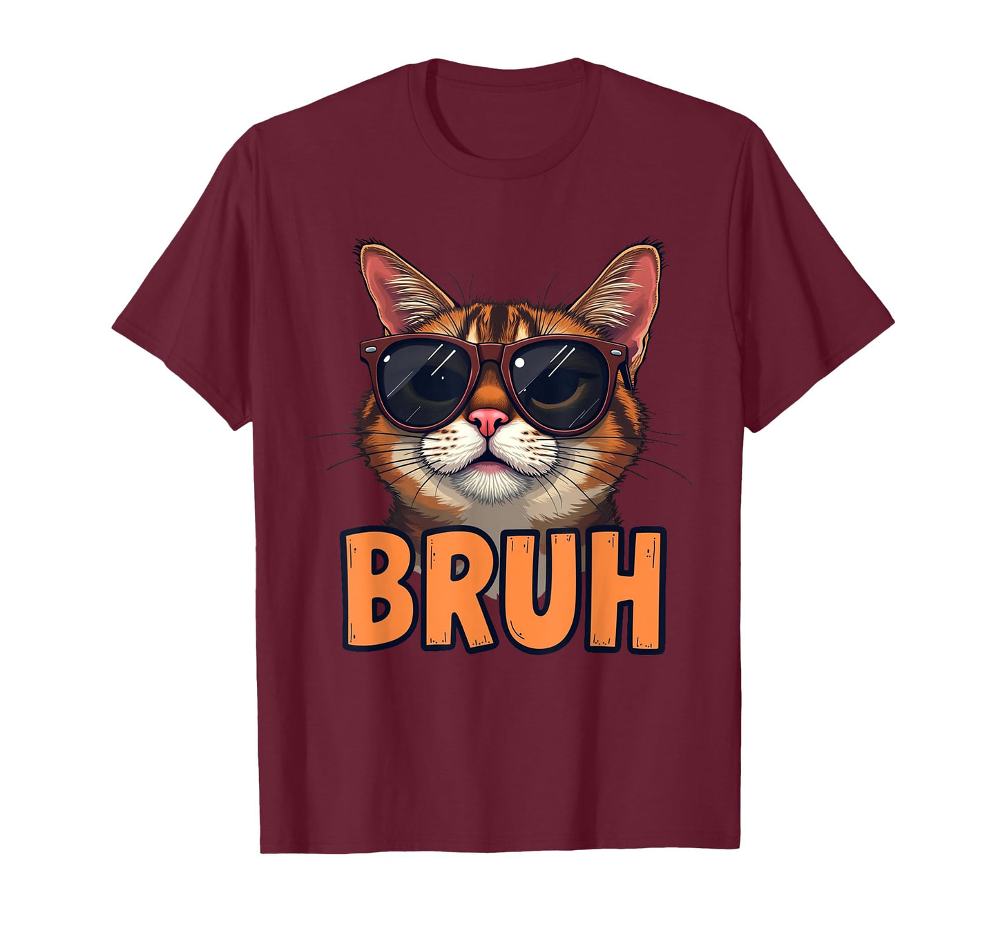 Meme saying Cat BRUH sunglasses for kids Men teens T-Shirt